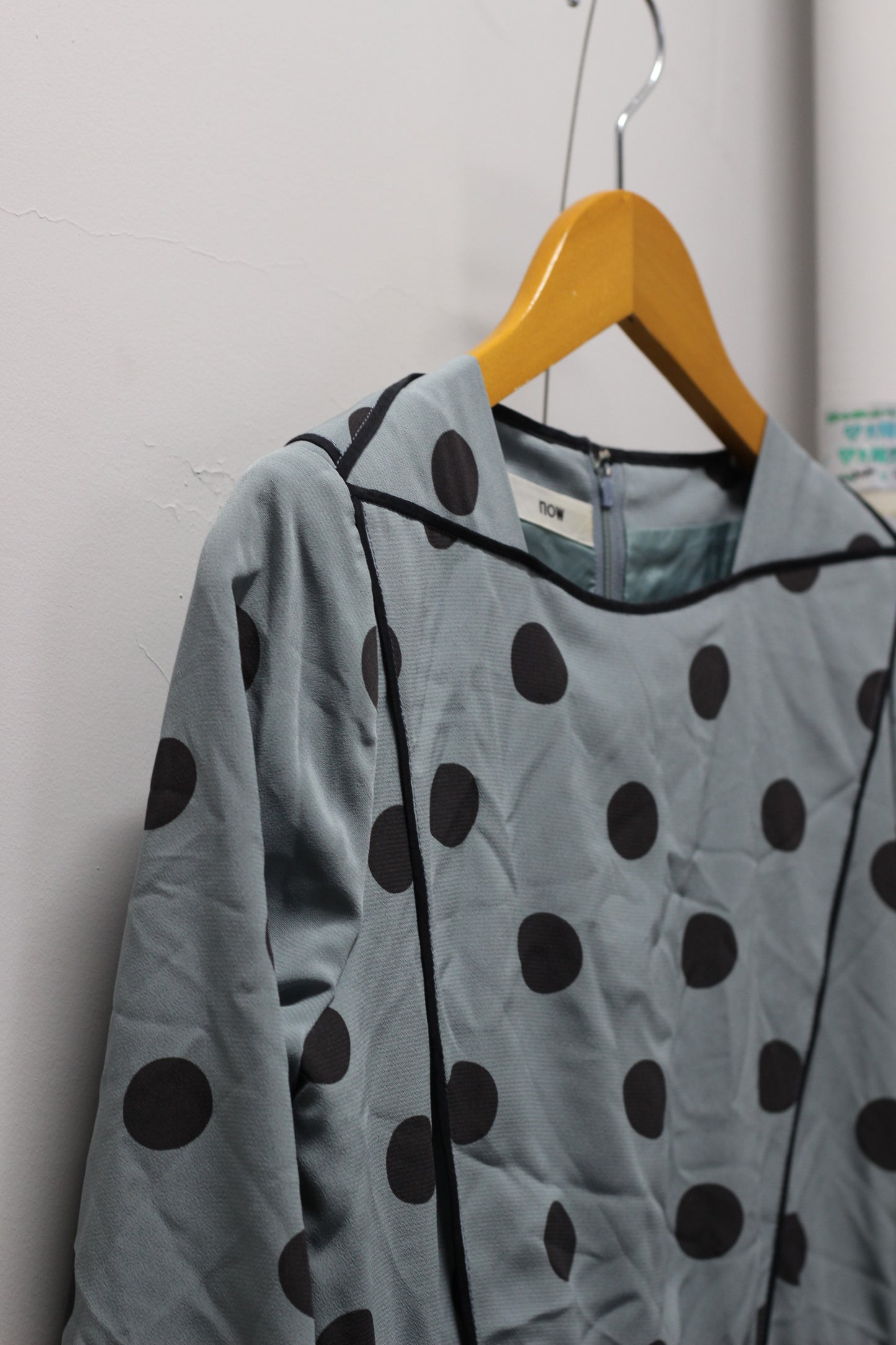 Vintage Retro Dot Long Sleeve One-Piece x4点