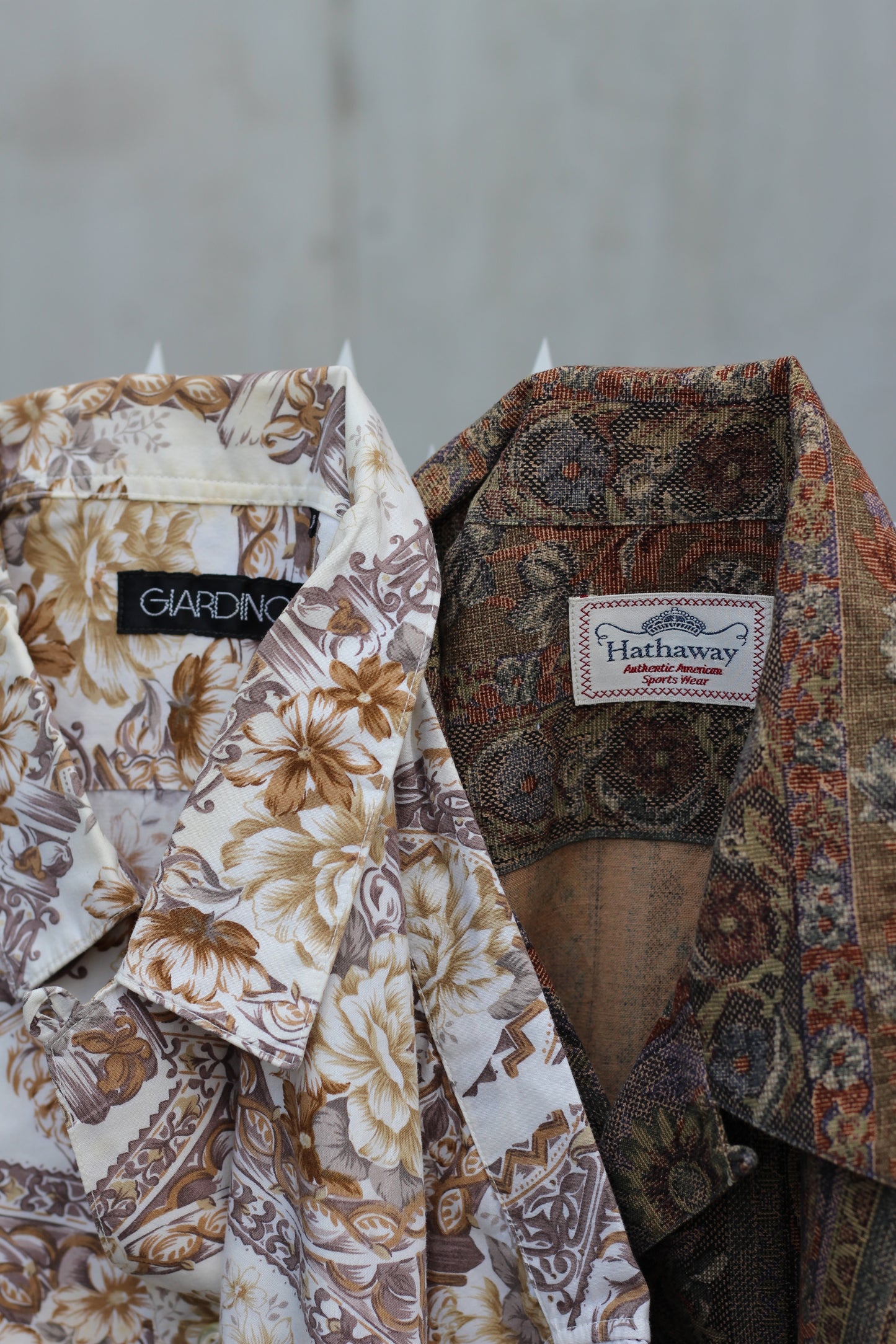 Men's Vintage Botanical Design Open Collar Short Sleeve Shirt x8点