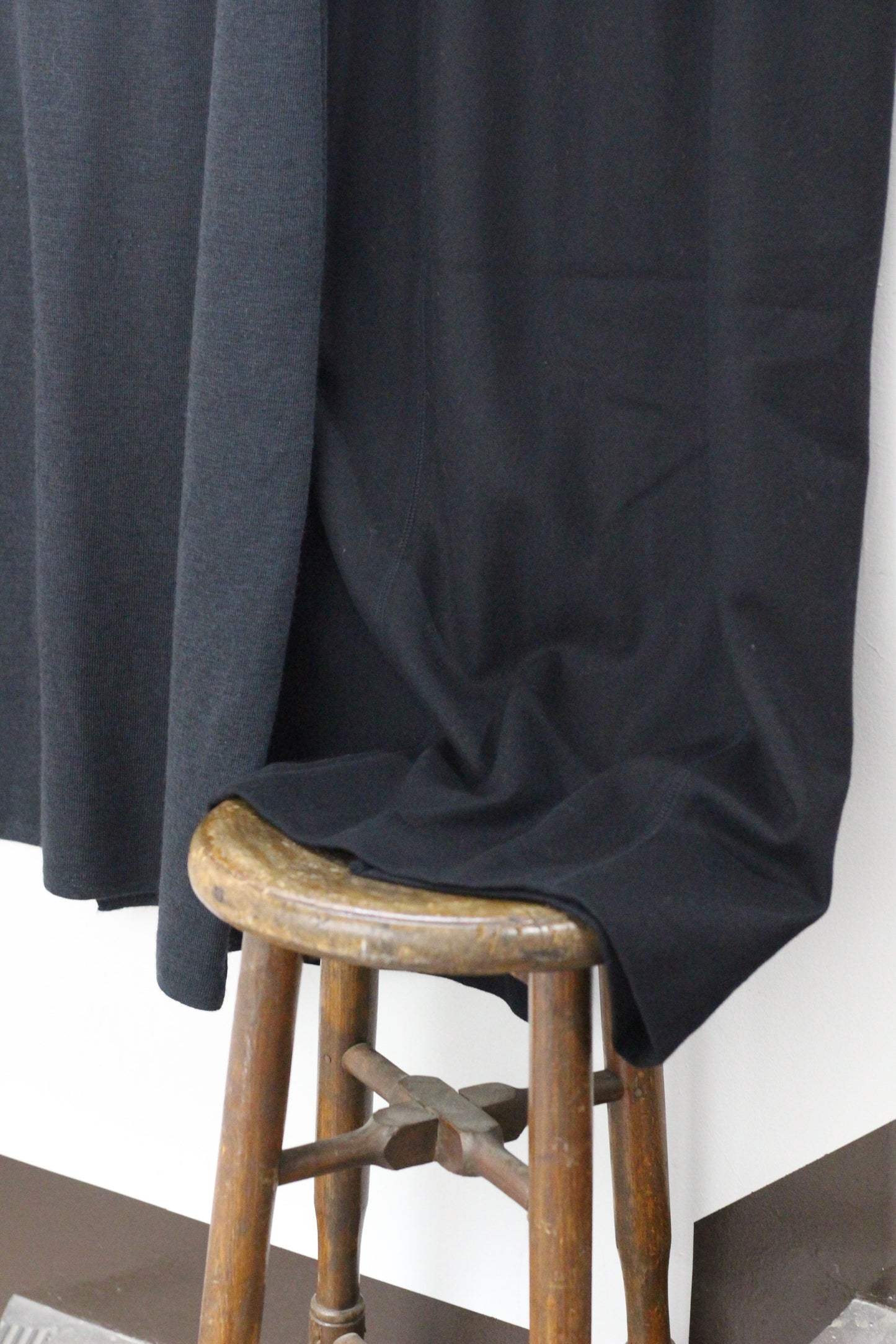 Vintage Black Wool Long Tight Skirt x2点