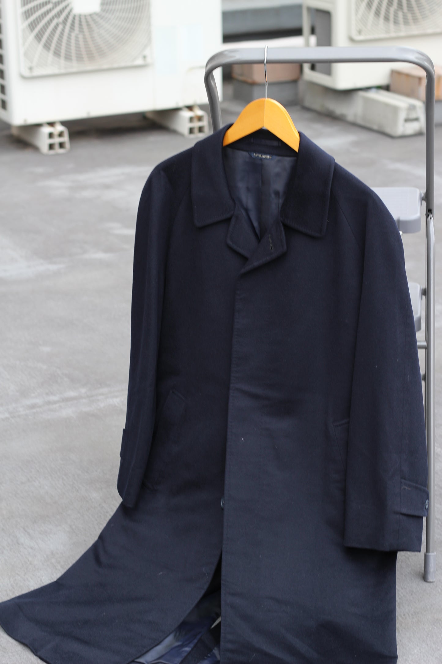 Men's 100% Cashmere Gray & Navy Coat x3点
