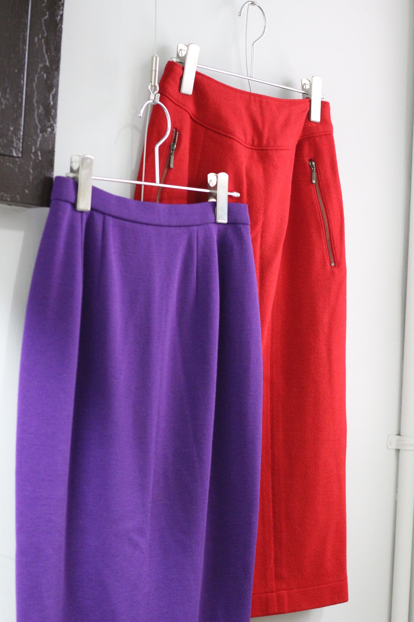 Vintage Color Wool Tight Skirt x4点