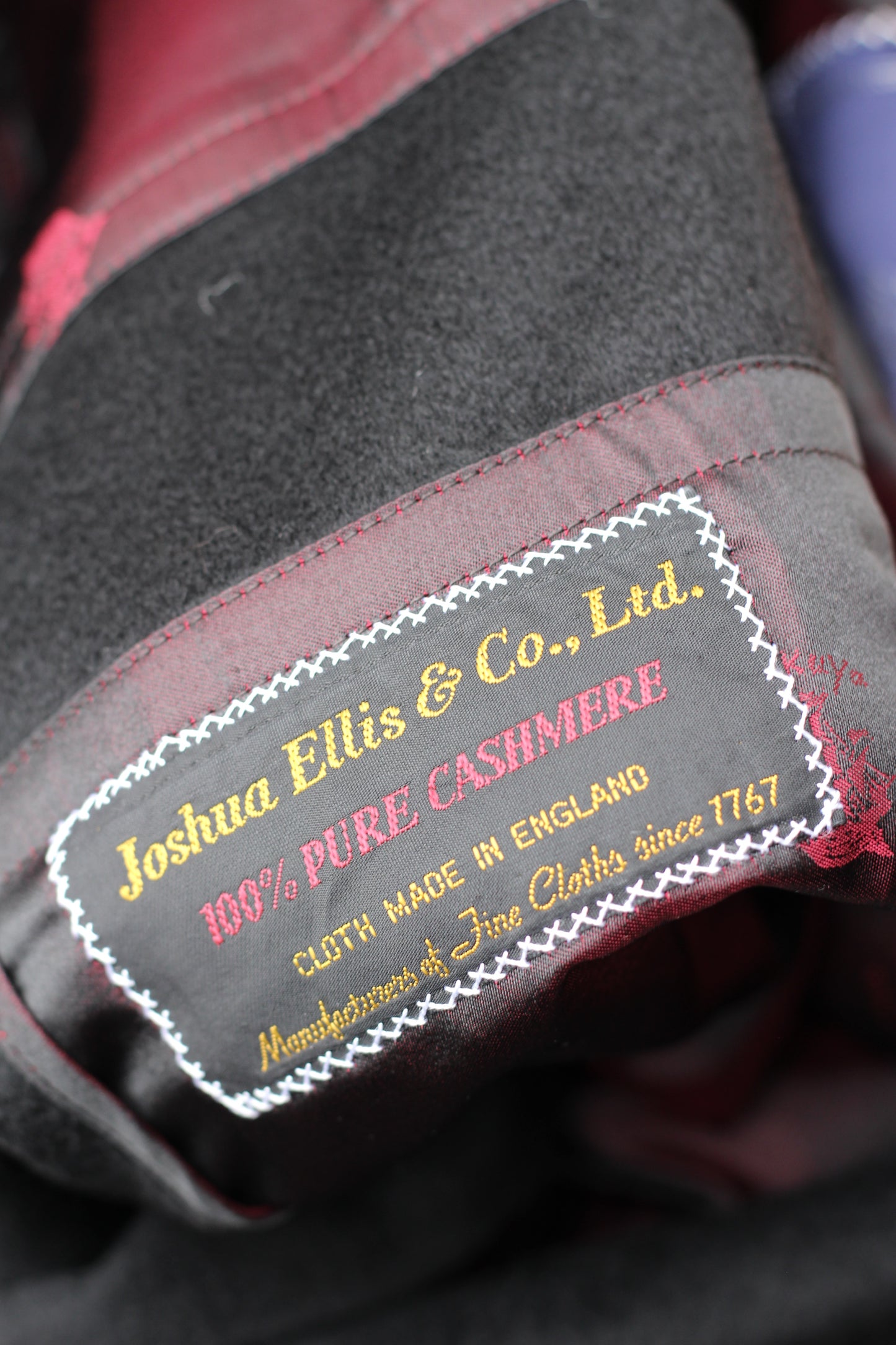 Men's 100% Cashmere Made in England Johnstons of Elgin & Black Coat x3点