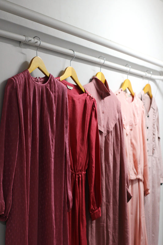 Vintage Pink Long Sleeve One-Piece x10点