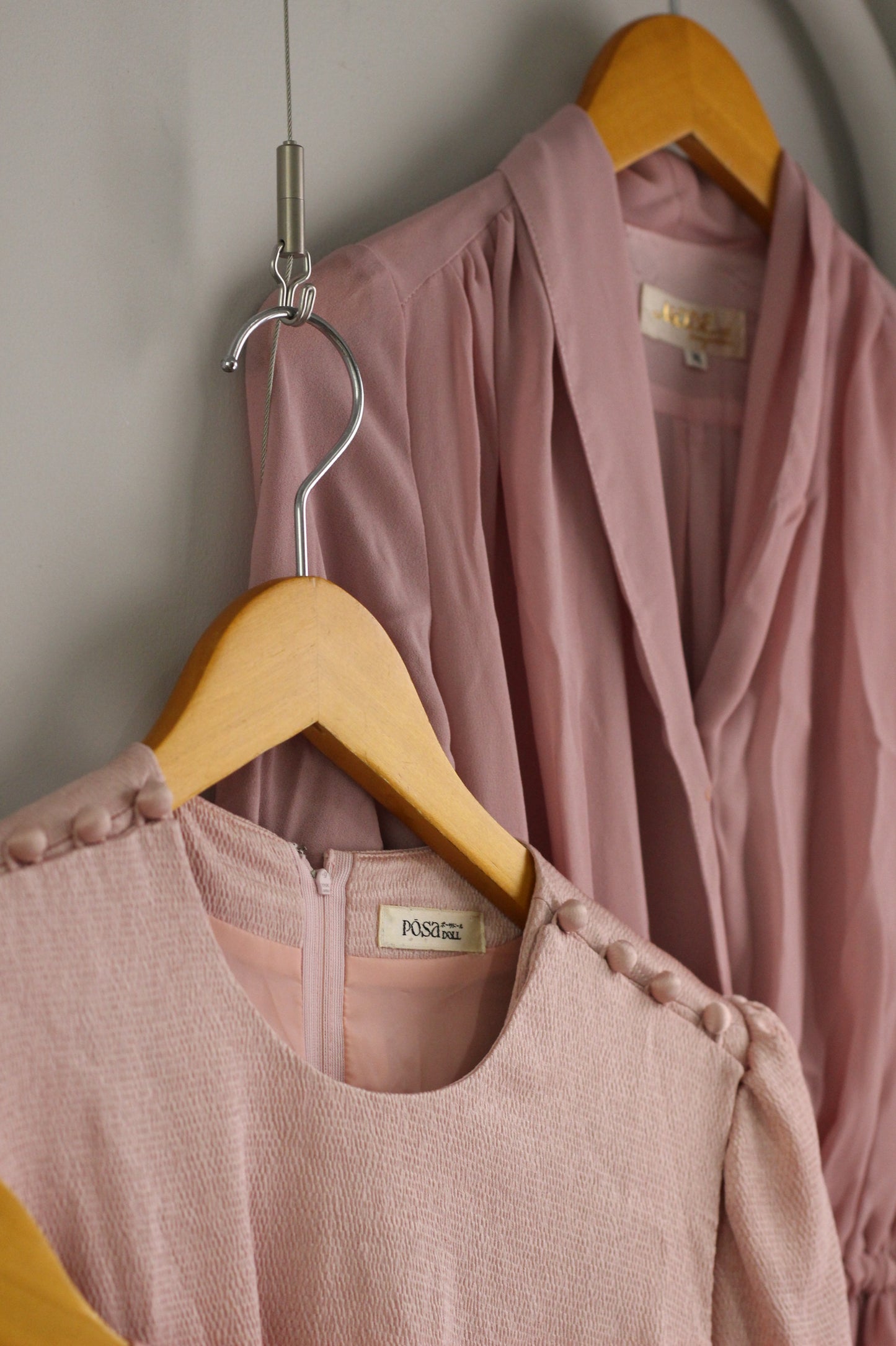 Vintage Pink Long Sleeve One-Piece x10点