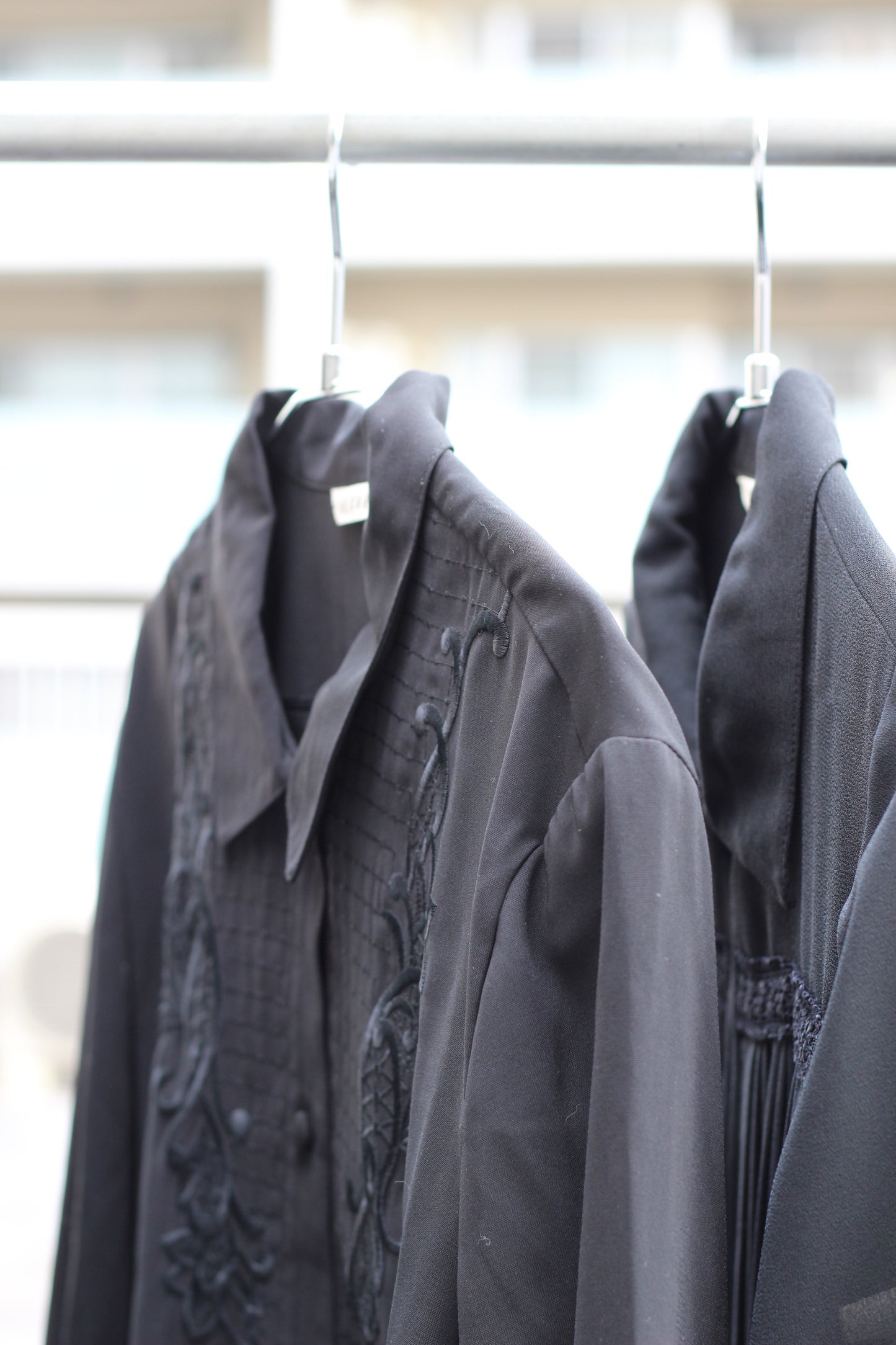 Vintage Black Collar Long Sleeve Blouse x10点