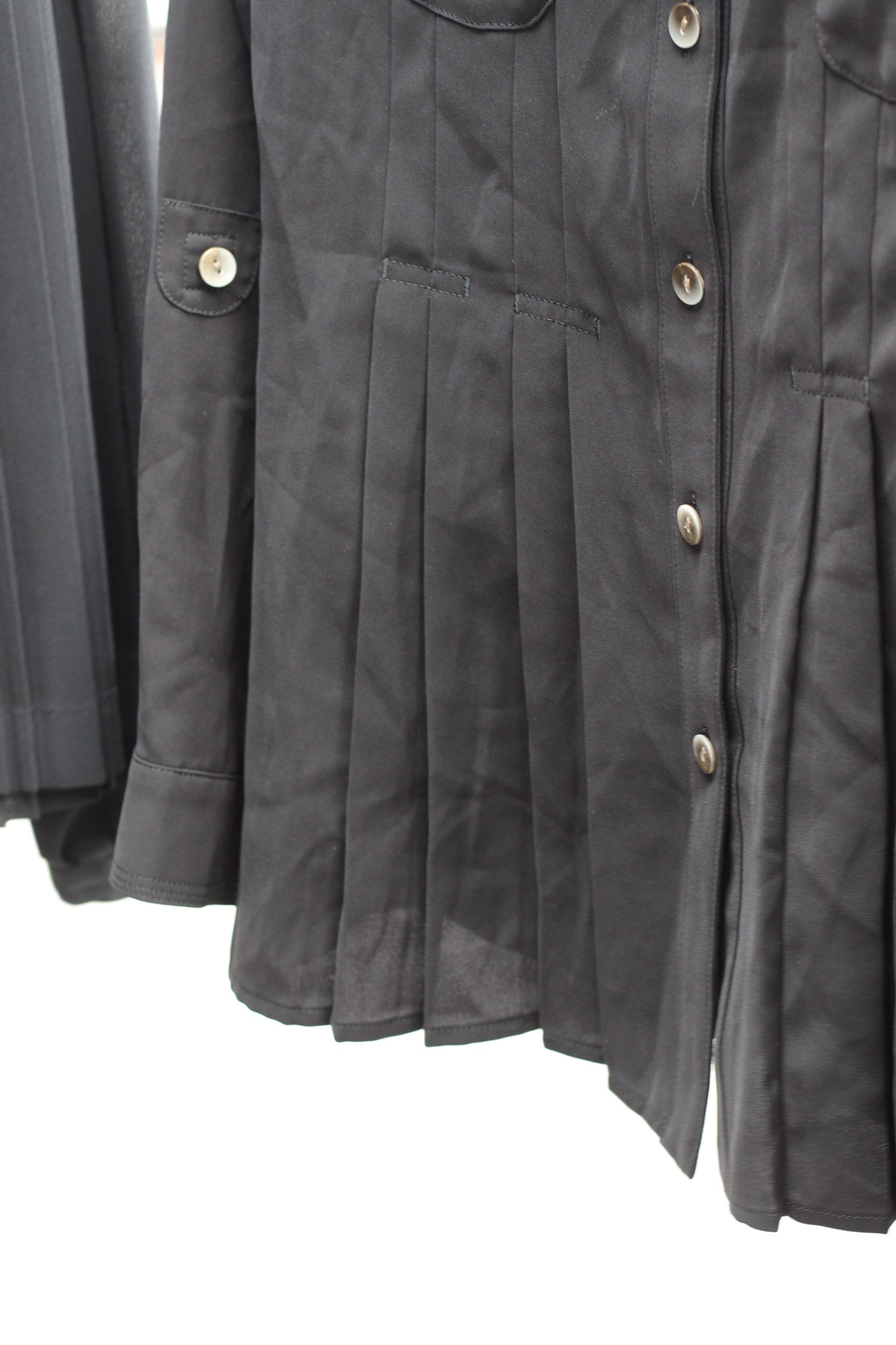 Vintage Black Collar Long Sleeve Blouse x10点