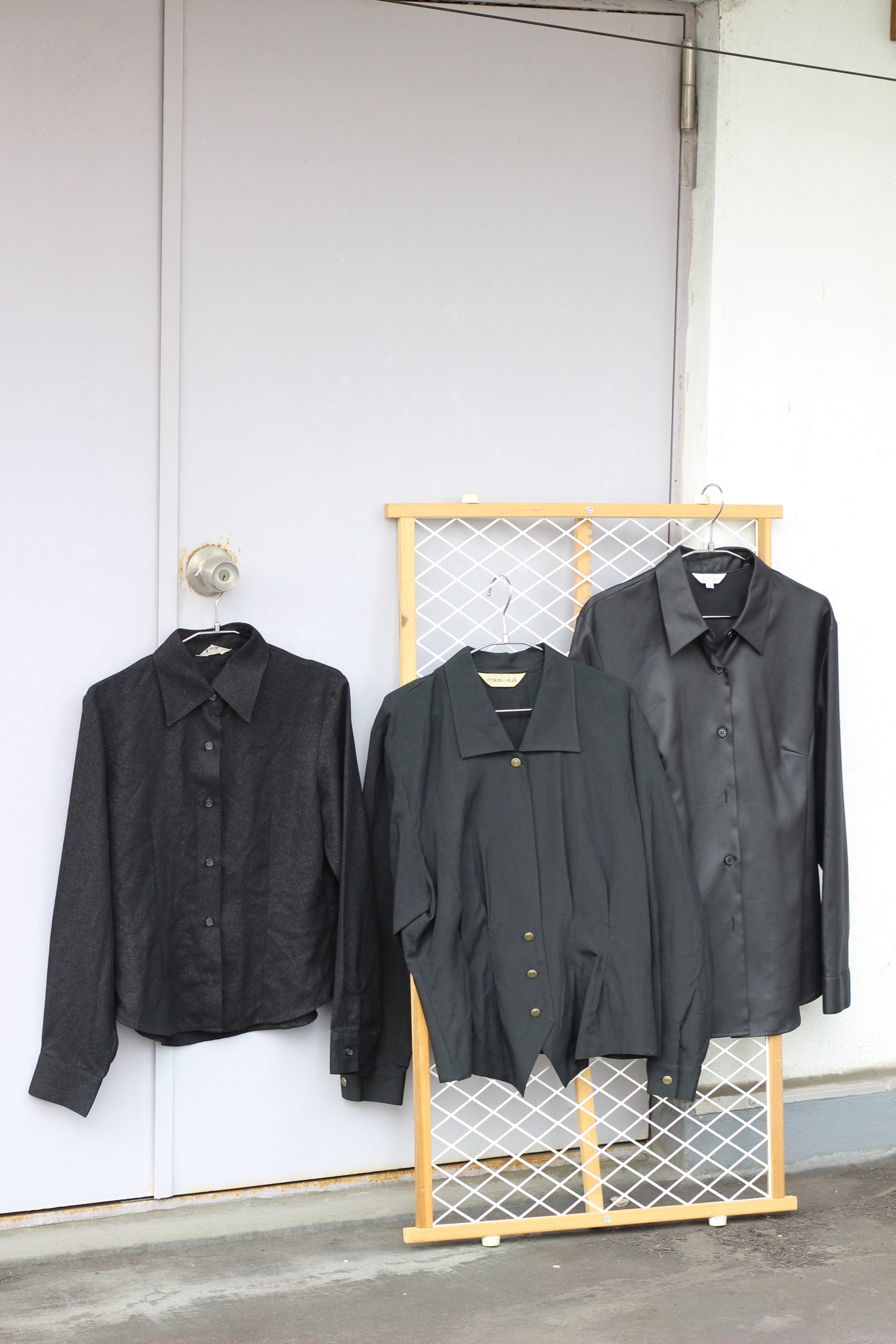 Vintage Black Collar Long Sleeve Blouse x10点
