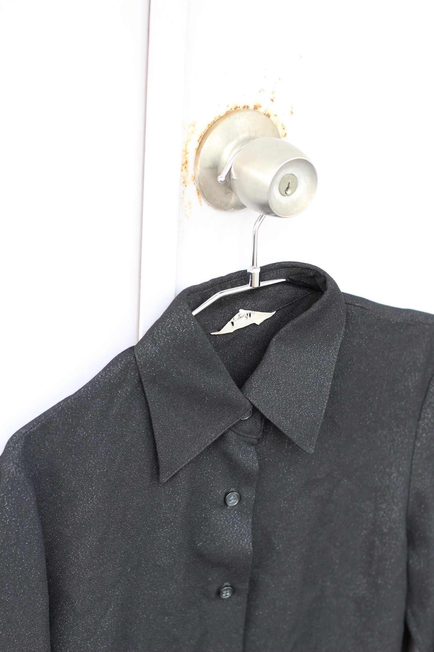 Vintage Black Collar Long Sleeve Blouse x10点