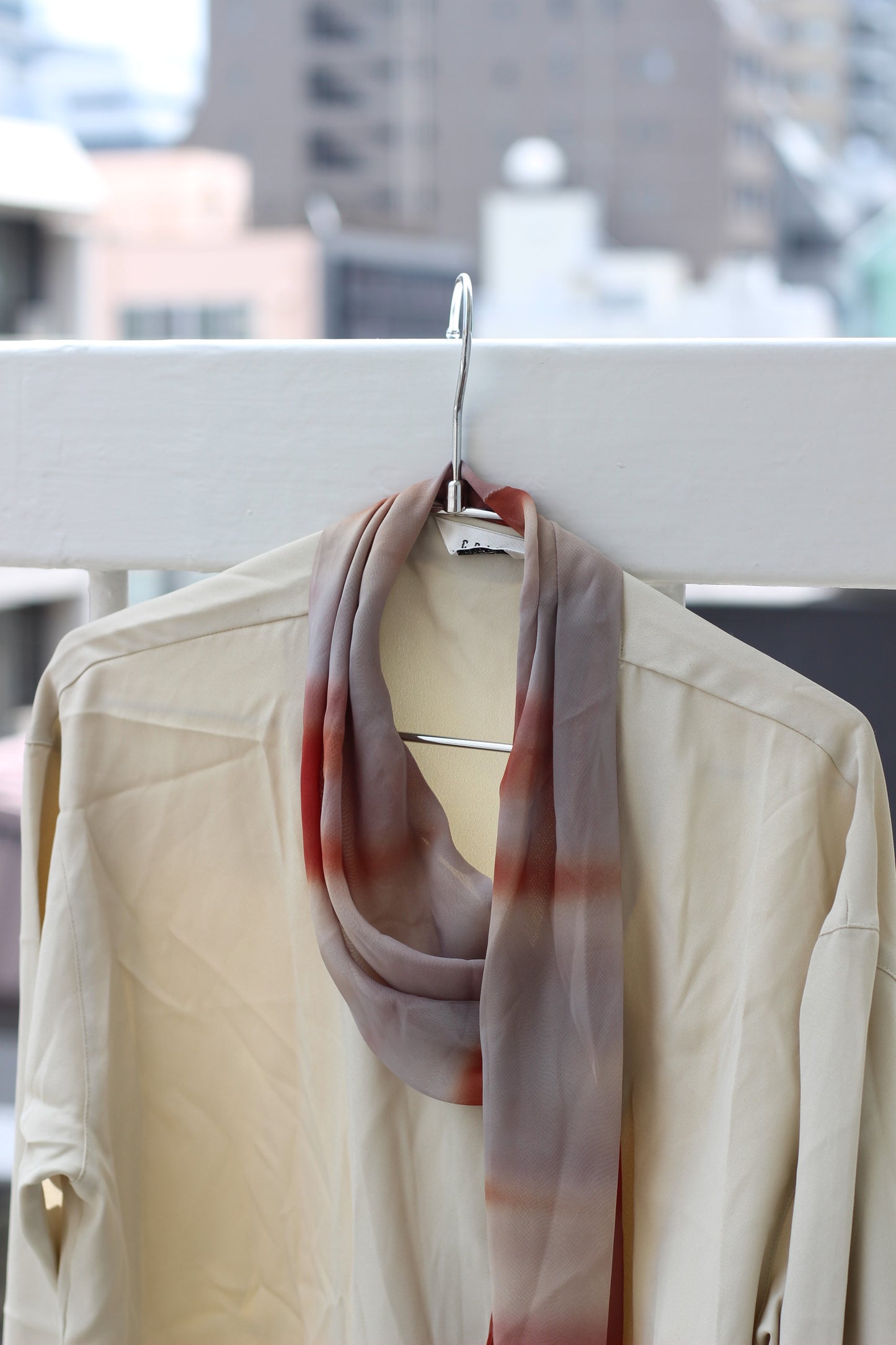 Vintage Beige Design Long Sleeve Blouse x9点