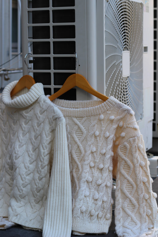 Women's Vintage Fisherman & Zip Knit x3点