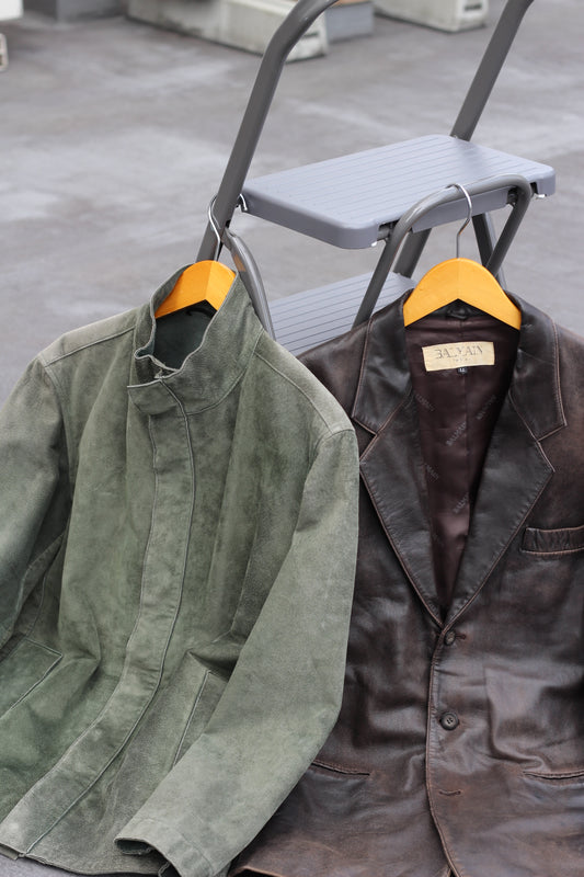 Yohji Yamamoto X Durban & Balmain Leather Jacket x2点