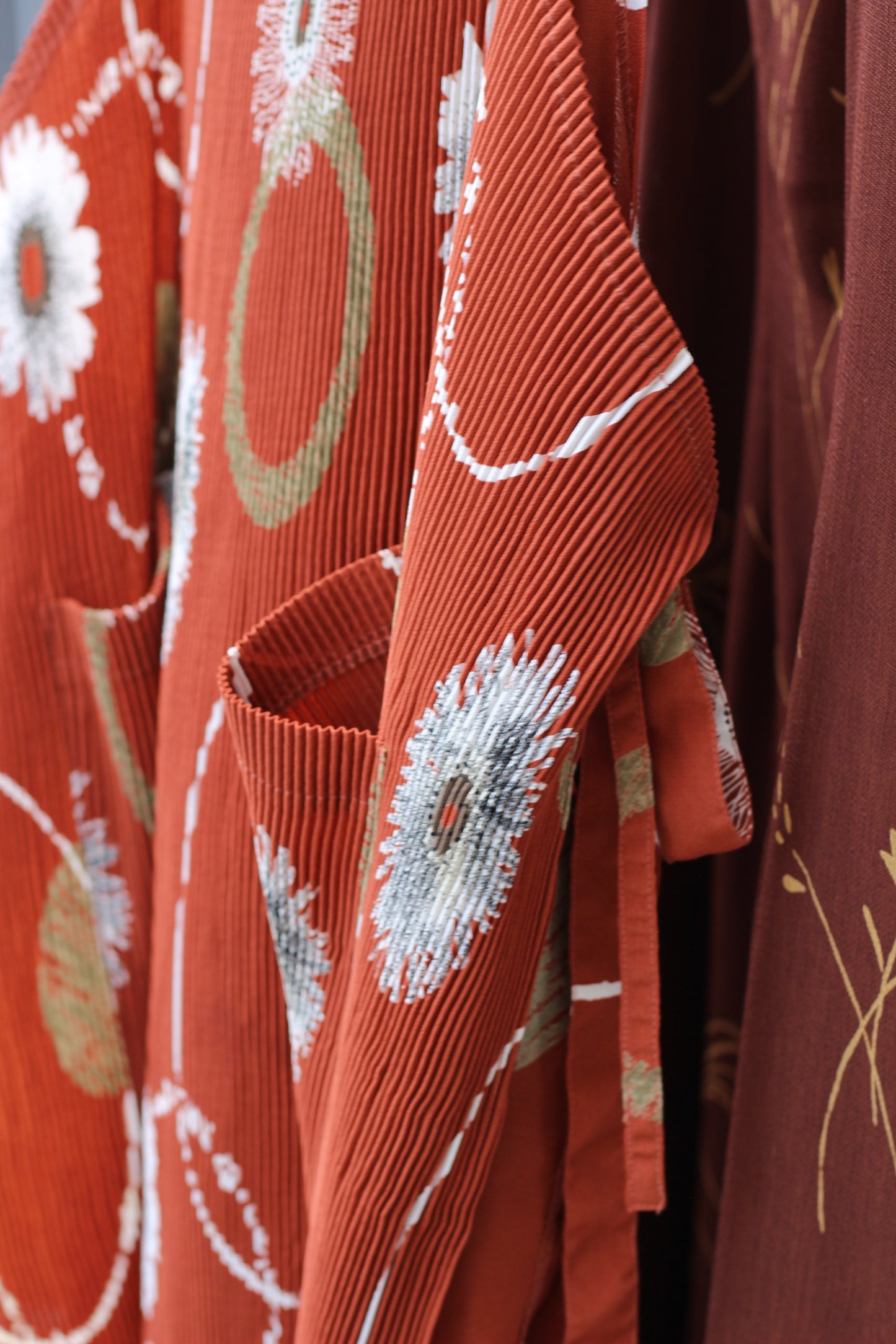 Vintage Brown Flower No Sleeve One-Piece x7点
