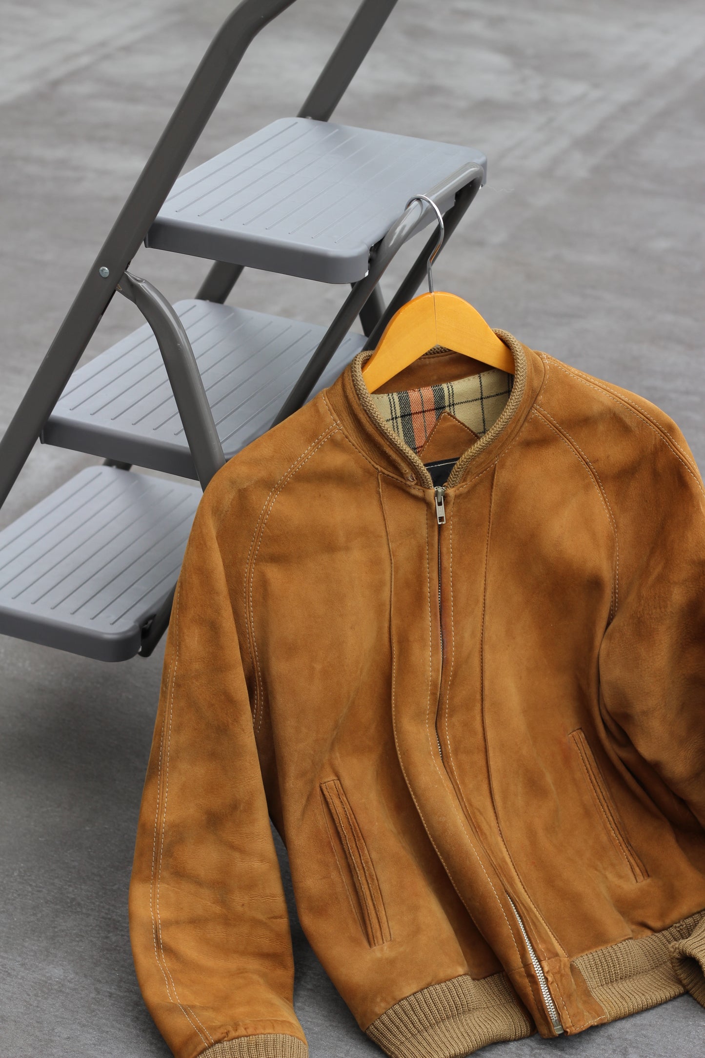 Men's Vintage Brown Short Leather Jacket x4点