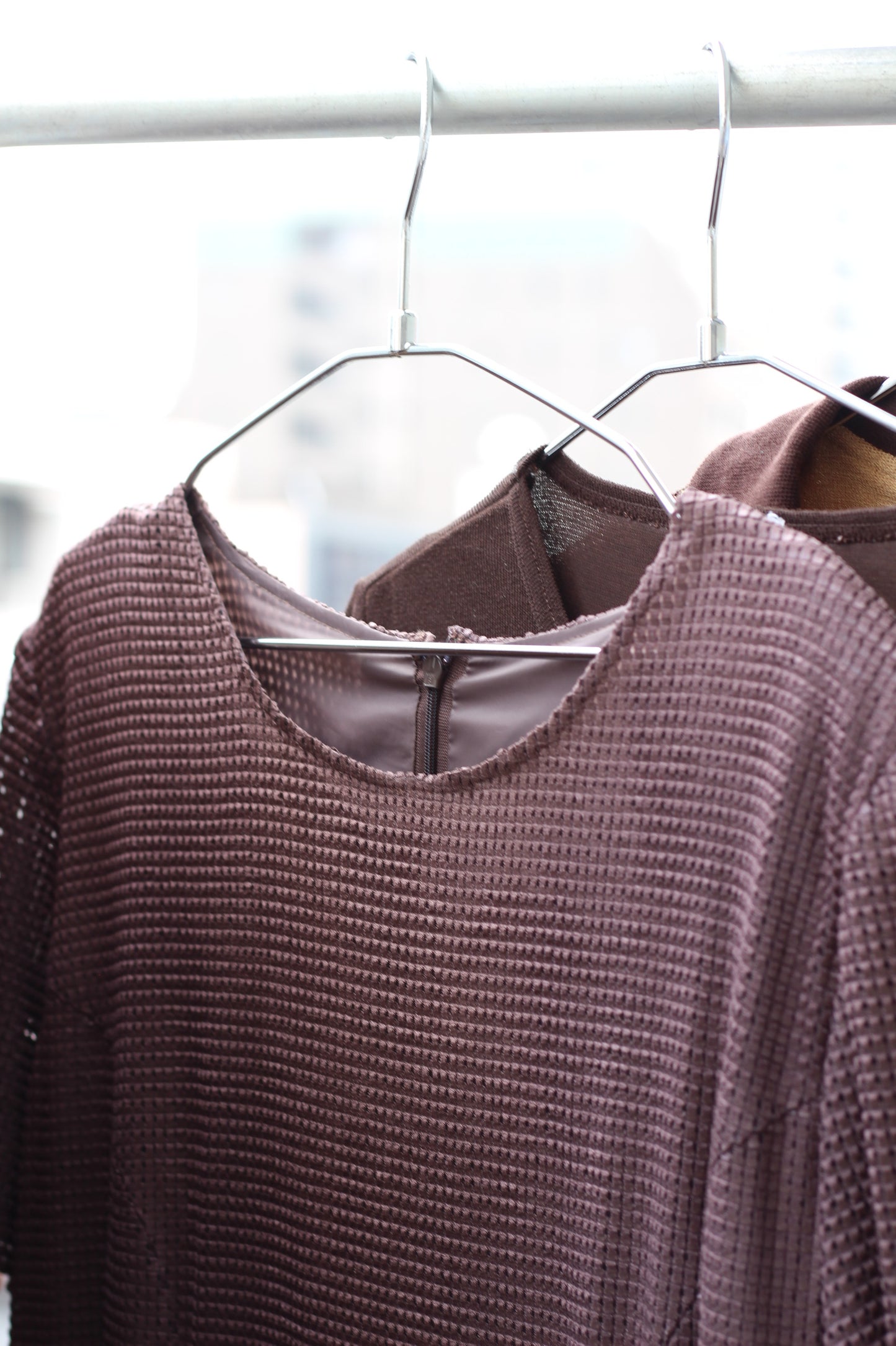 Vintage Brown Knit One-Piece x4点