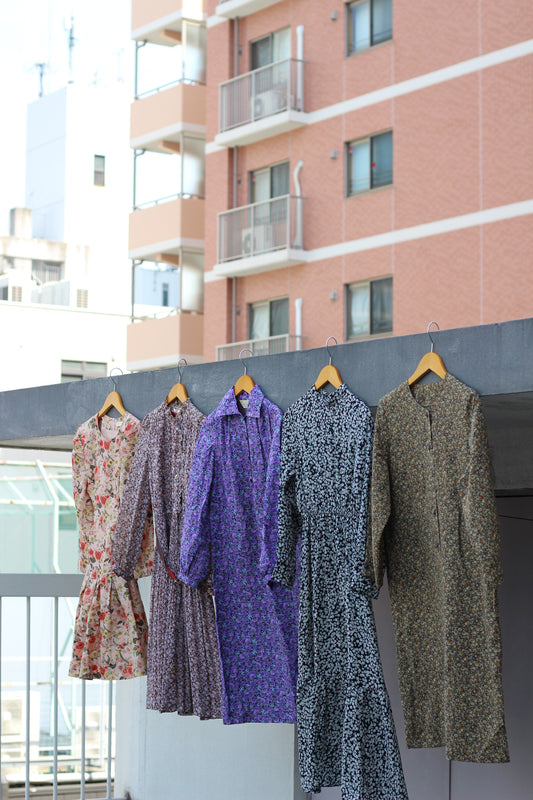 Vintage Design Flower Long Sleeve One-Piece x10点