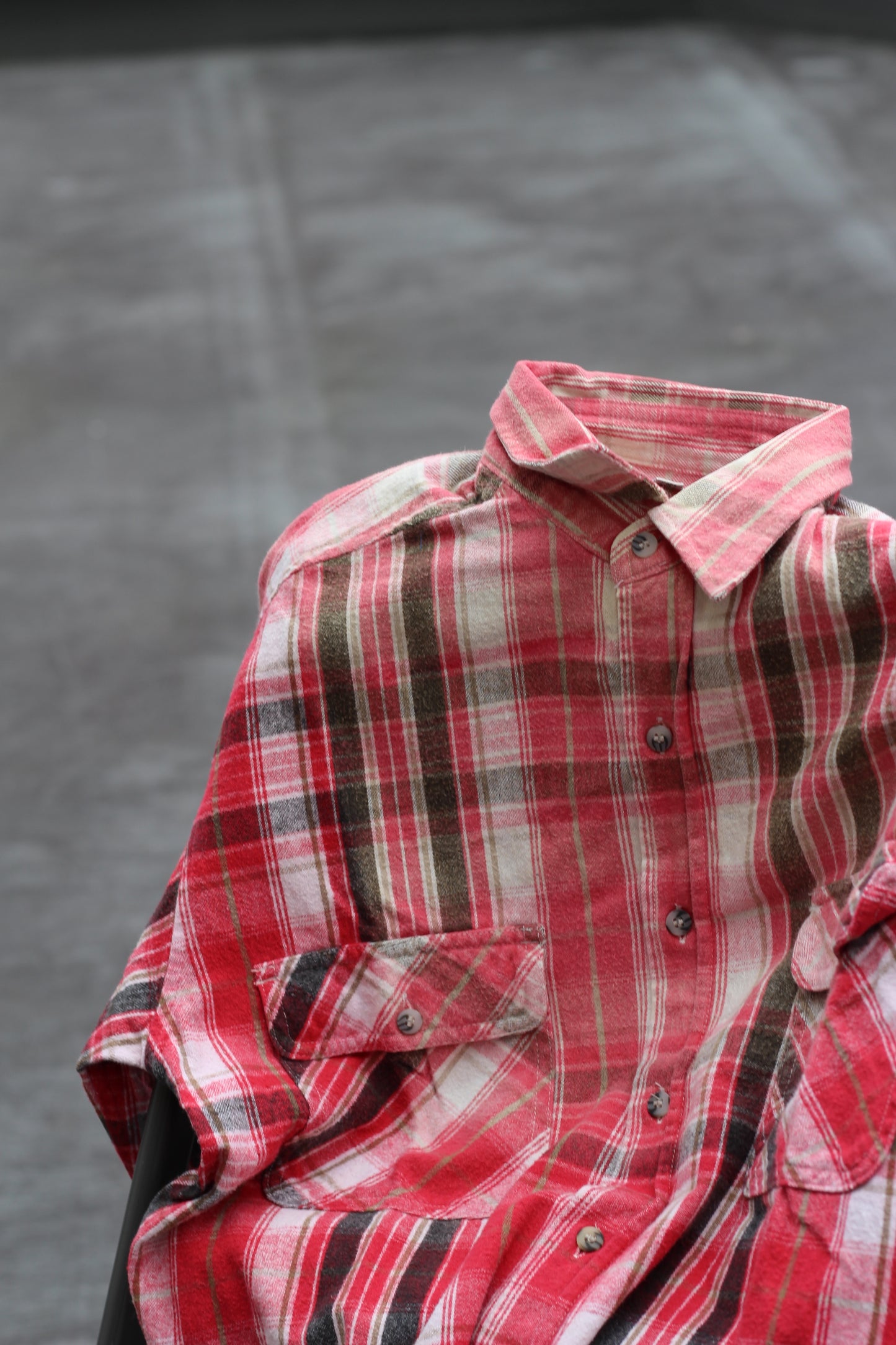 Men's Red Check Flannel Shirt x4点