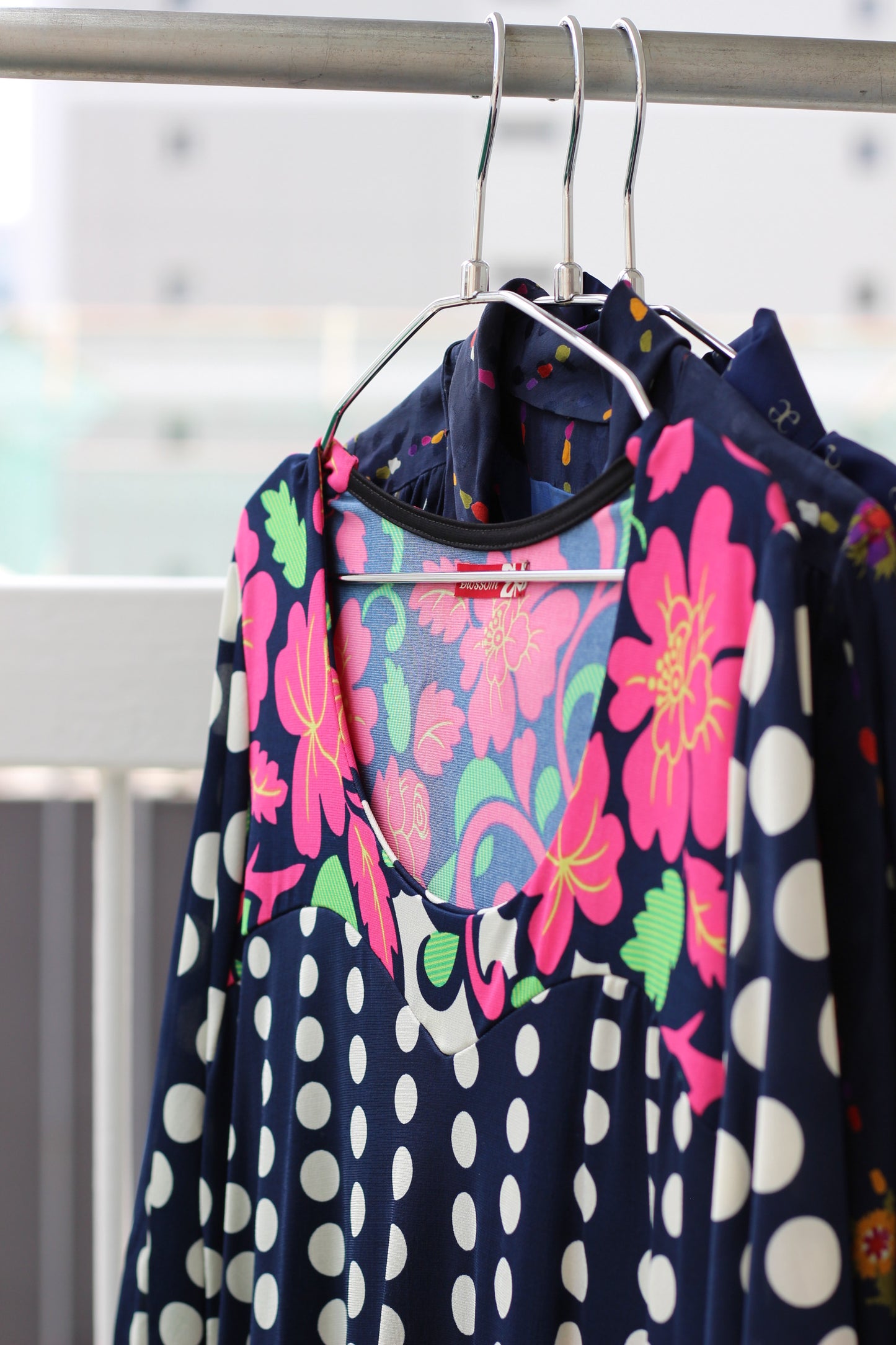 Vintage Navy Design Long Sleeve One-Piece x9点