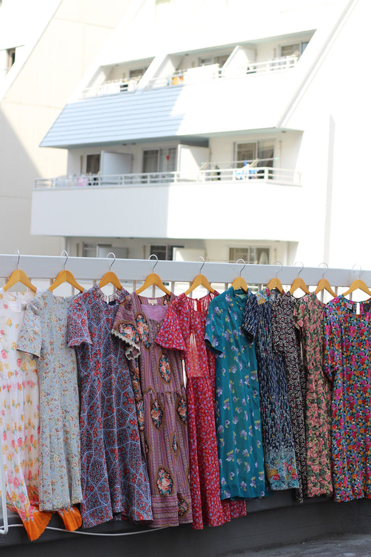 Vintage Design Flowerer Short Sleeve One-Piece x10点