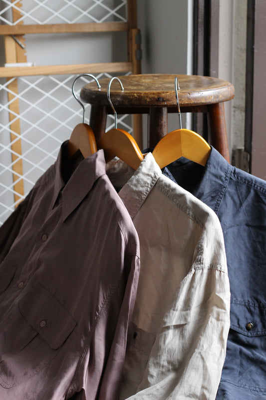 Men's 100% Silk Long Sleeve Shirt x8点