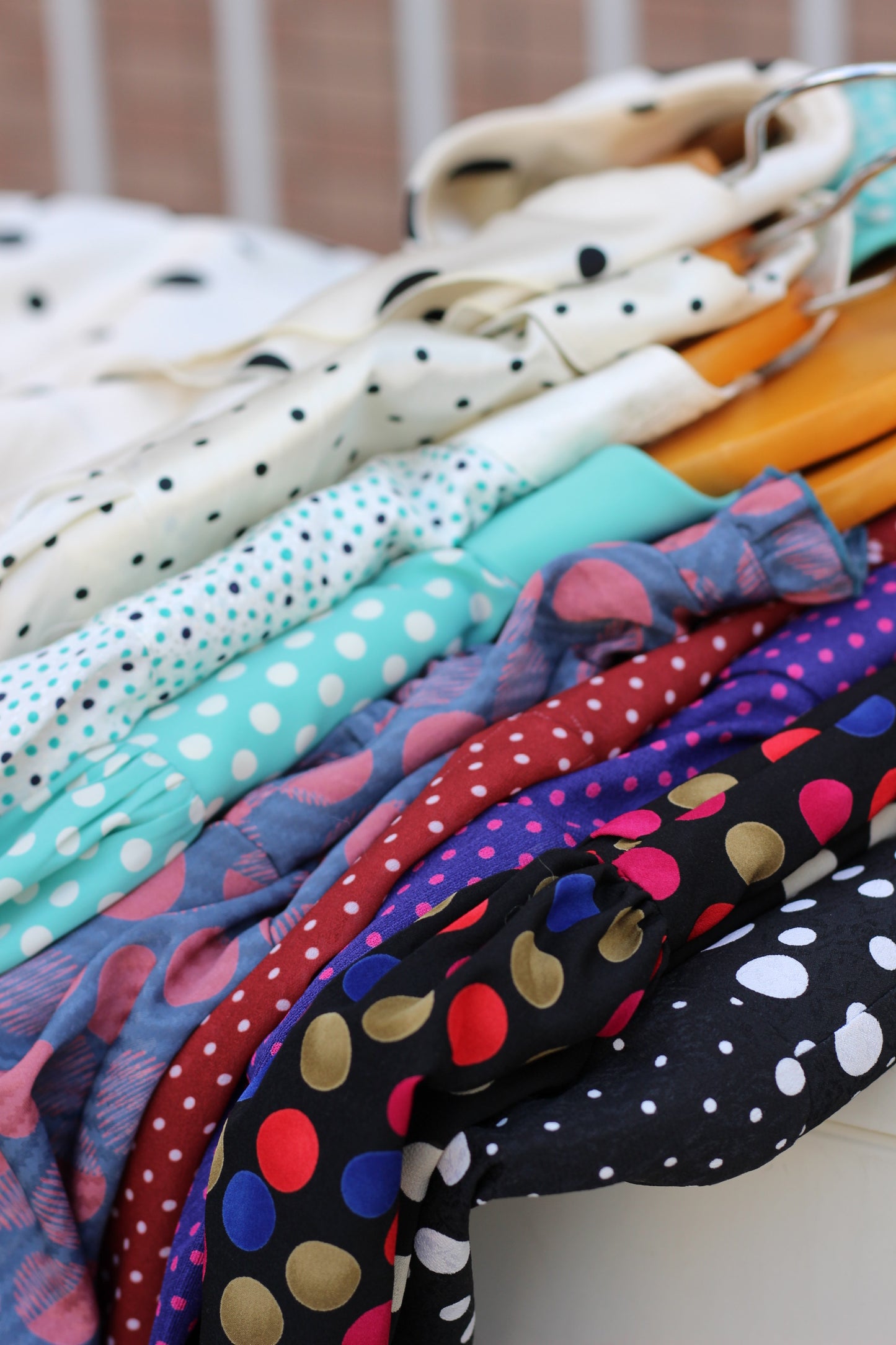 Vintage Dot Long Sleeve Blouse x10点