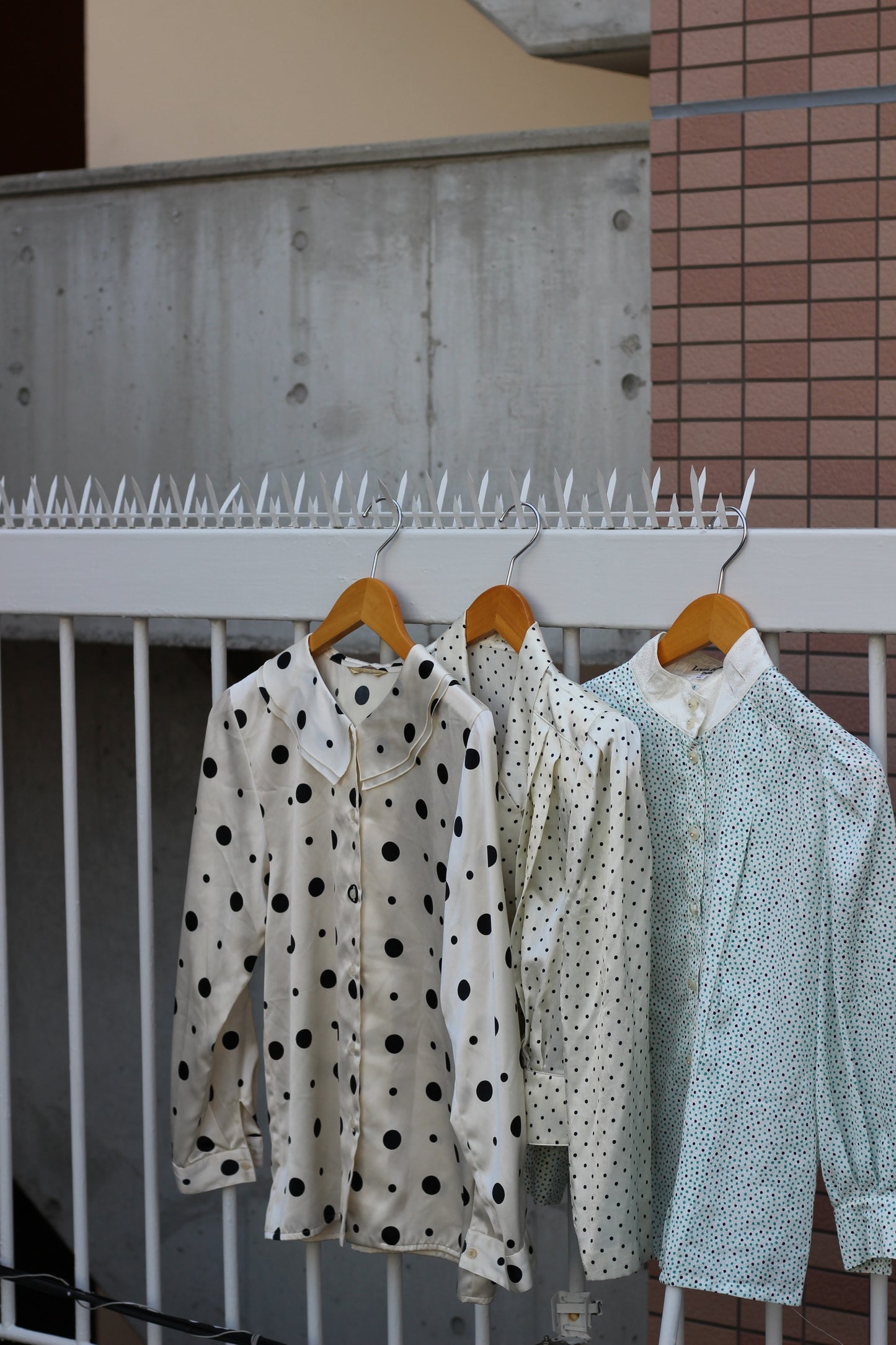 Vintage Dot Long Sleeve Blouse x10点