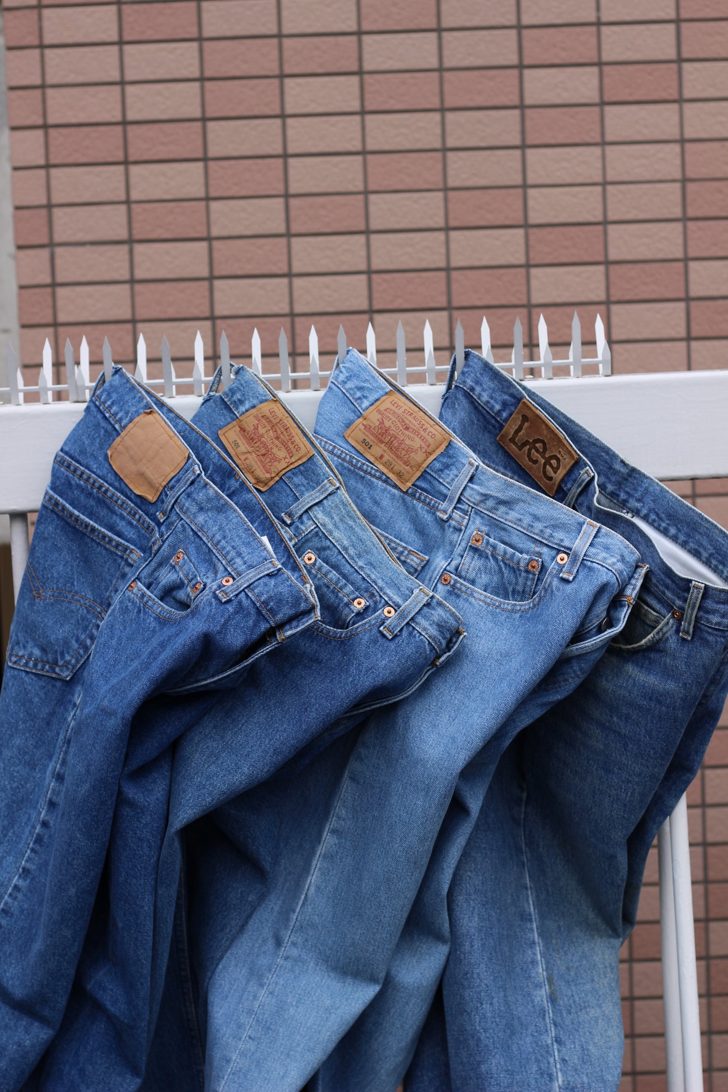 Made in USA Levi's & Lee denim pants x4点