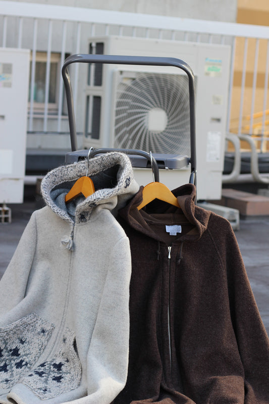 Euro Vintage Knit Hoodie x2点