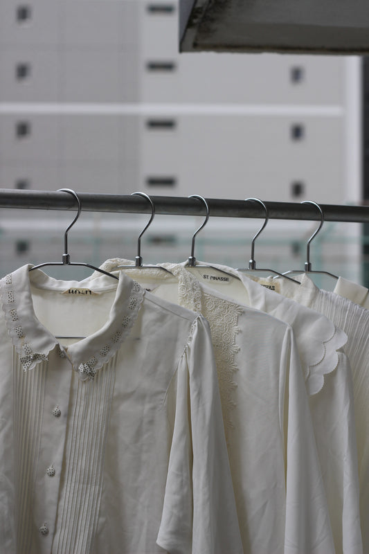 Vintage White Design Long Sleeve Blouse x10点