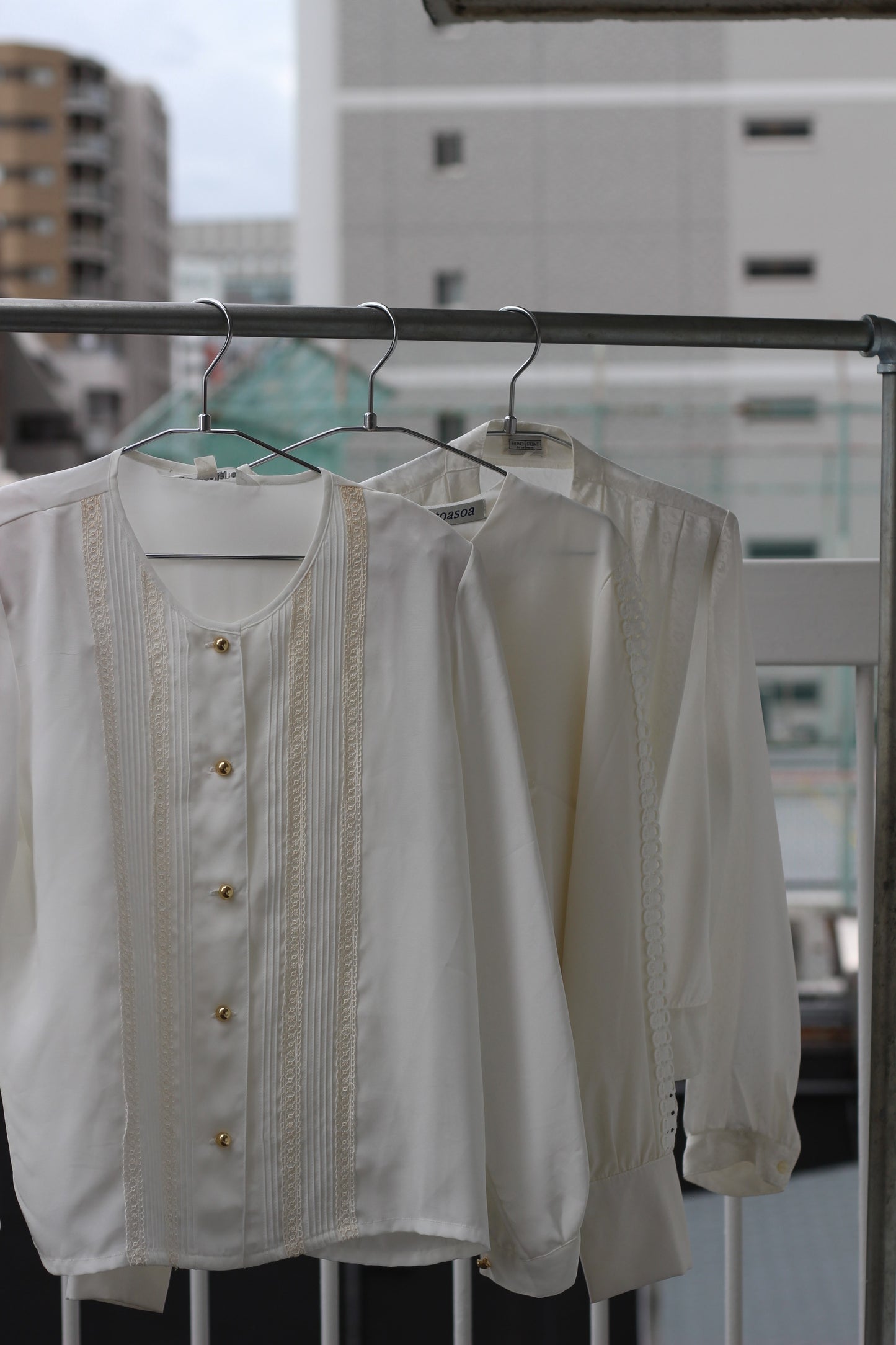 Vintage White Design Long Sleeve Blouse x10点