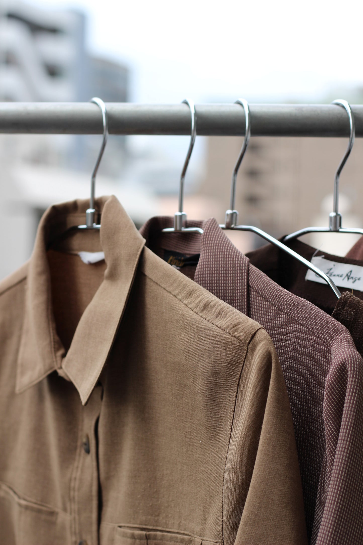 Vintage Brown Color Short Sleeve Blouse x6点