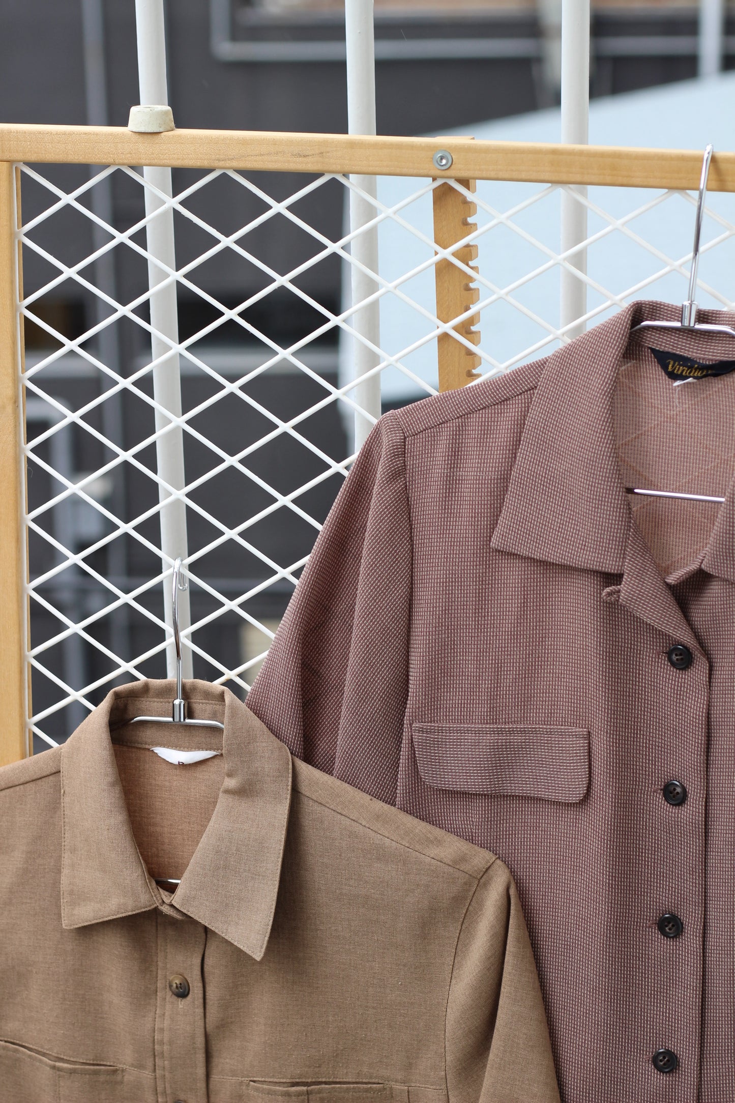 Vintage Brown Color Short Sleeve Blouse x6点