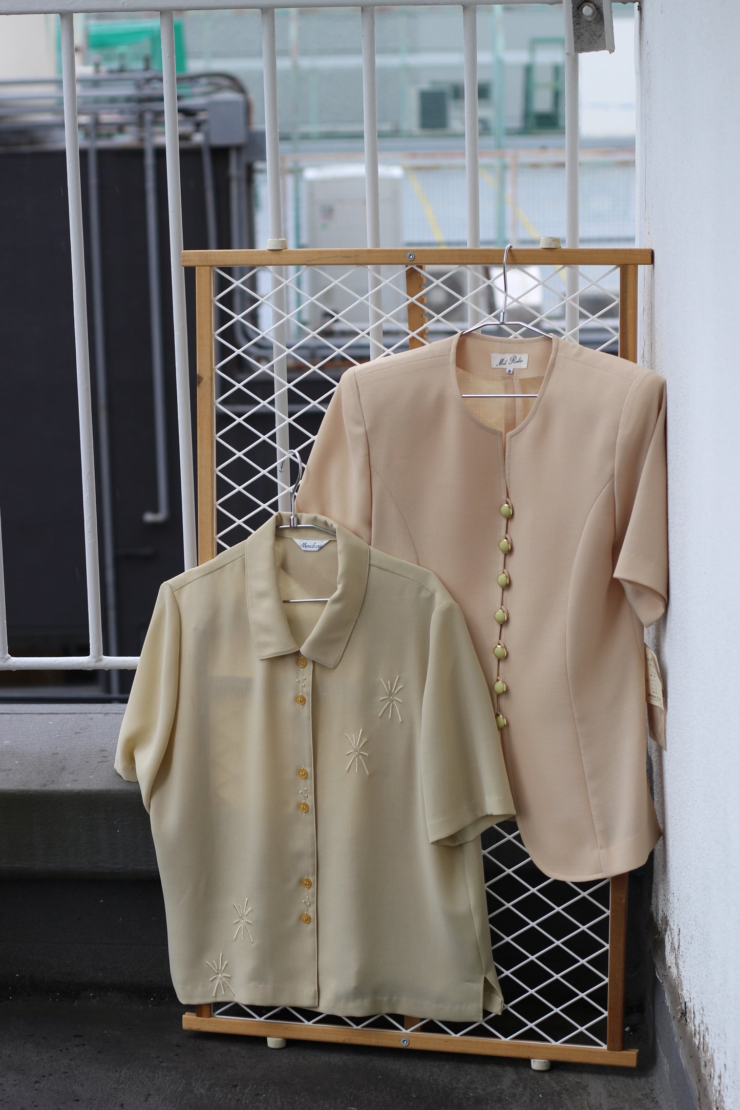 Vintage Beige Color Short Sleeve Blouse x5点