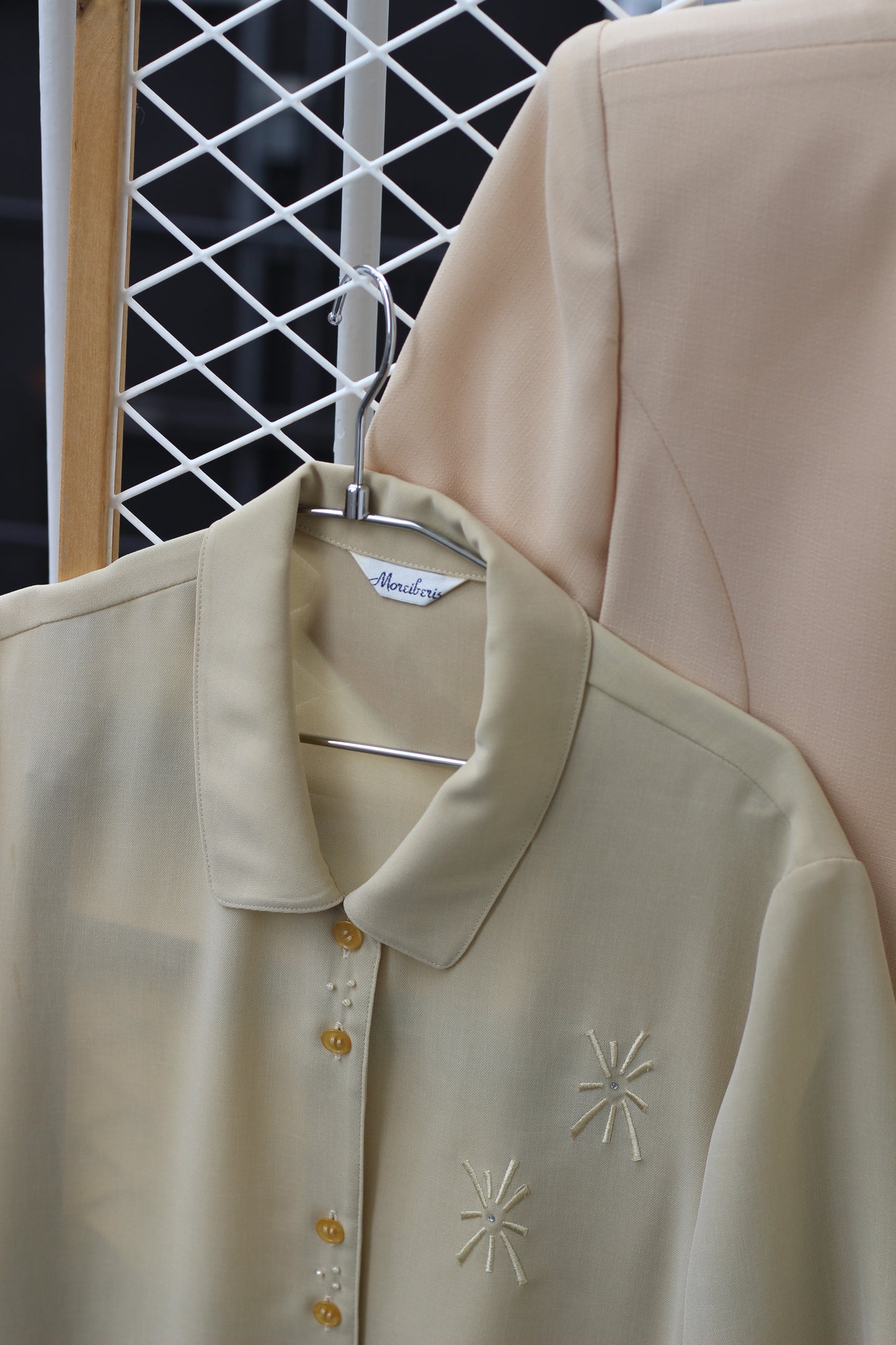Vintage Beige Color Short Sleeve Blouse x5点