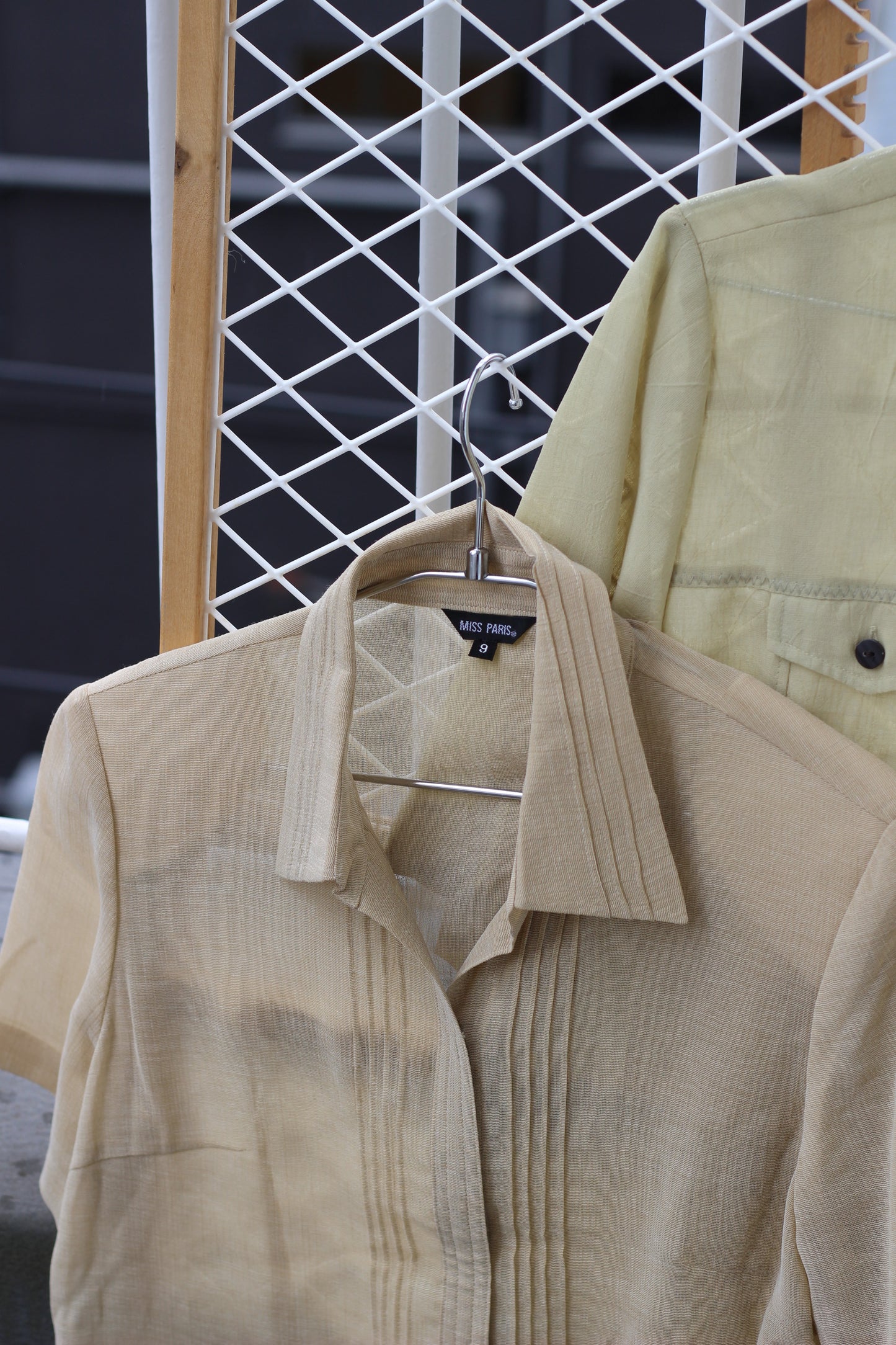 Vintage Beige Color Short Sleeve Blouse x5点