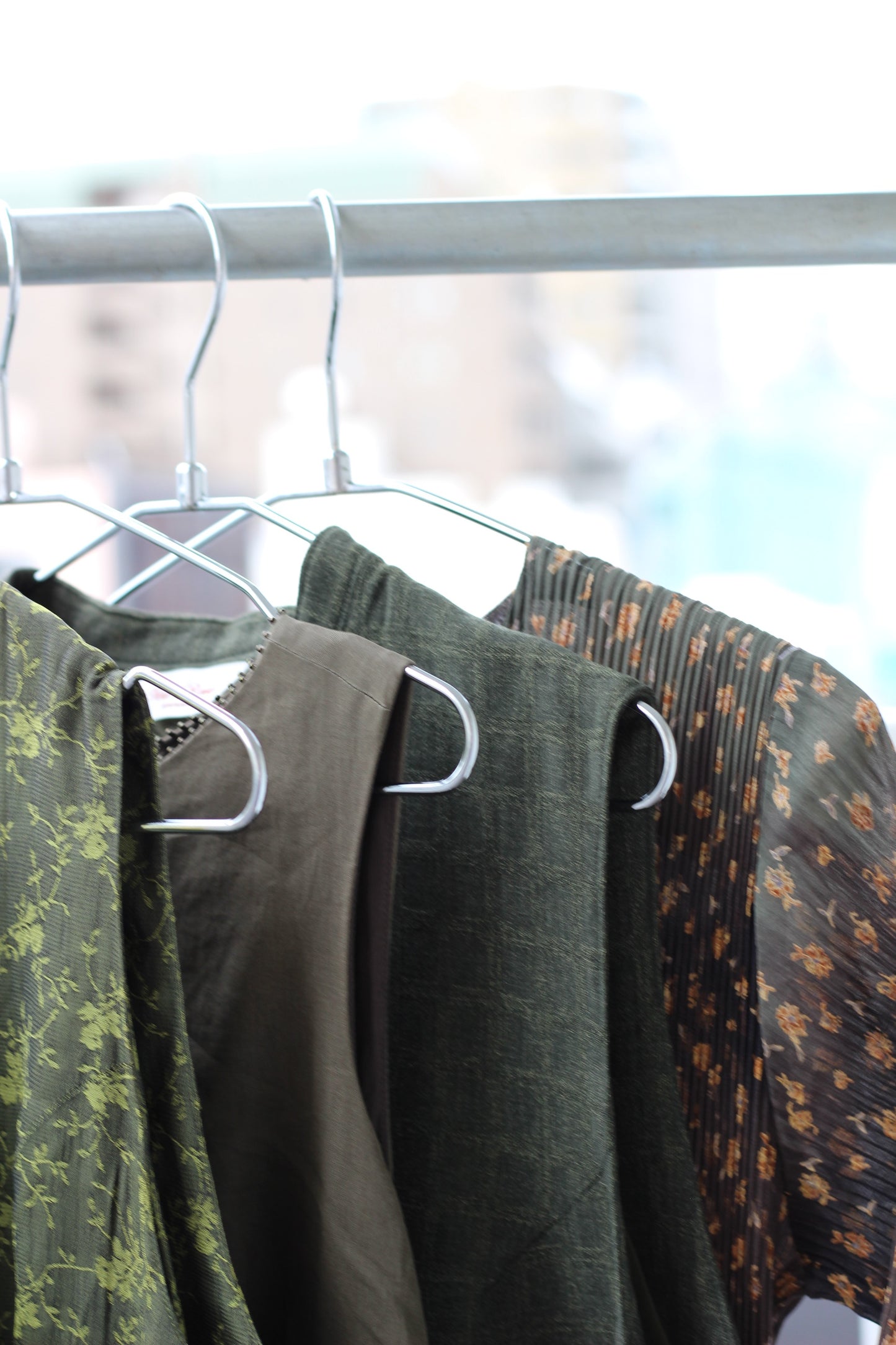 Vintage Green Design No Sleeve One-Piece x6点