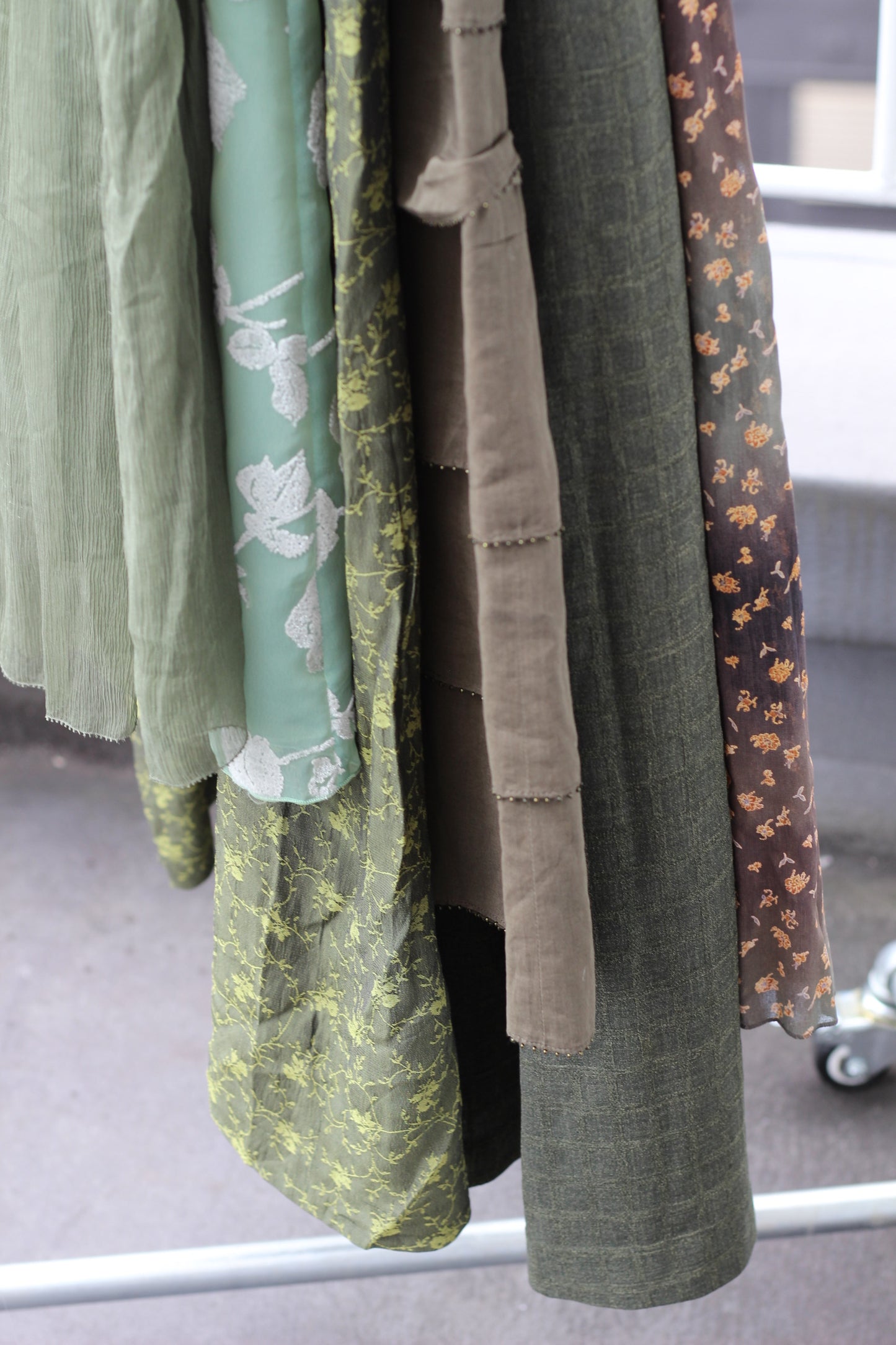 Vintage Green Design No Sleeve One-Piece x6点