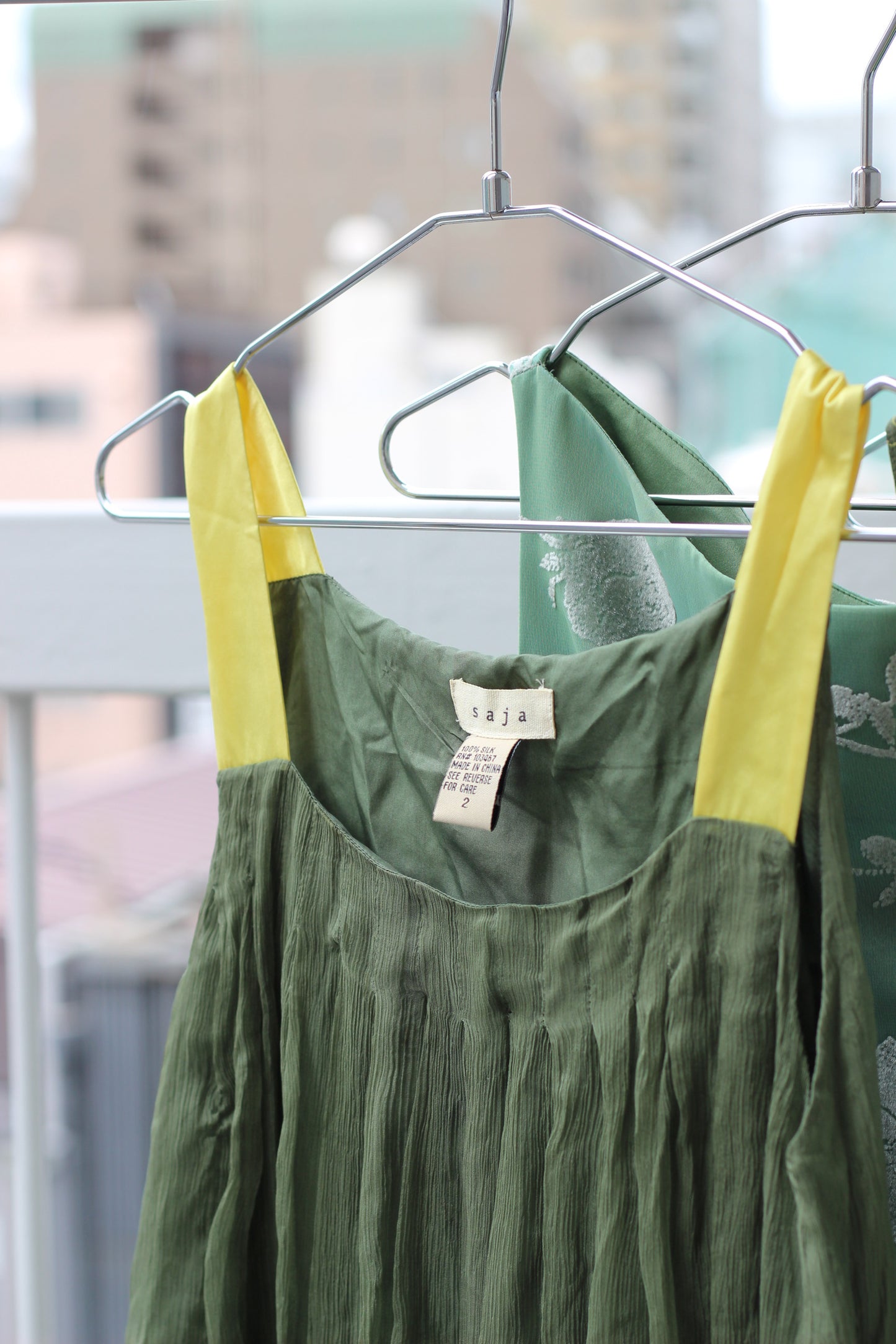 Vintage Green Design No Sleeve One-Piece x6点