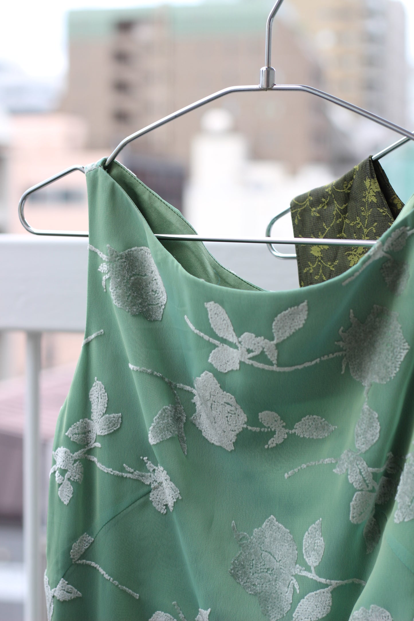 Vintage Green Design No Sleeve One-Piece x6点
