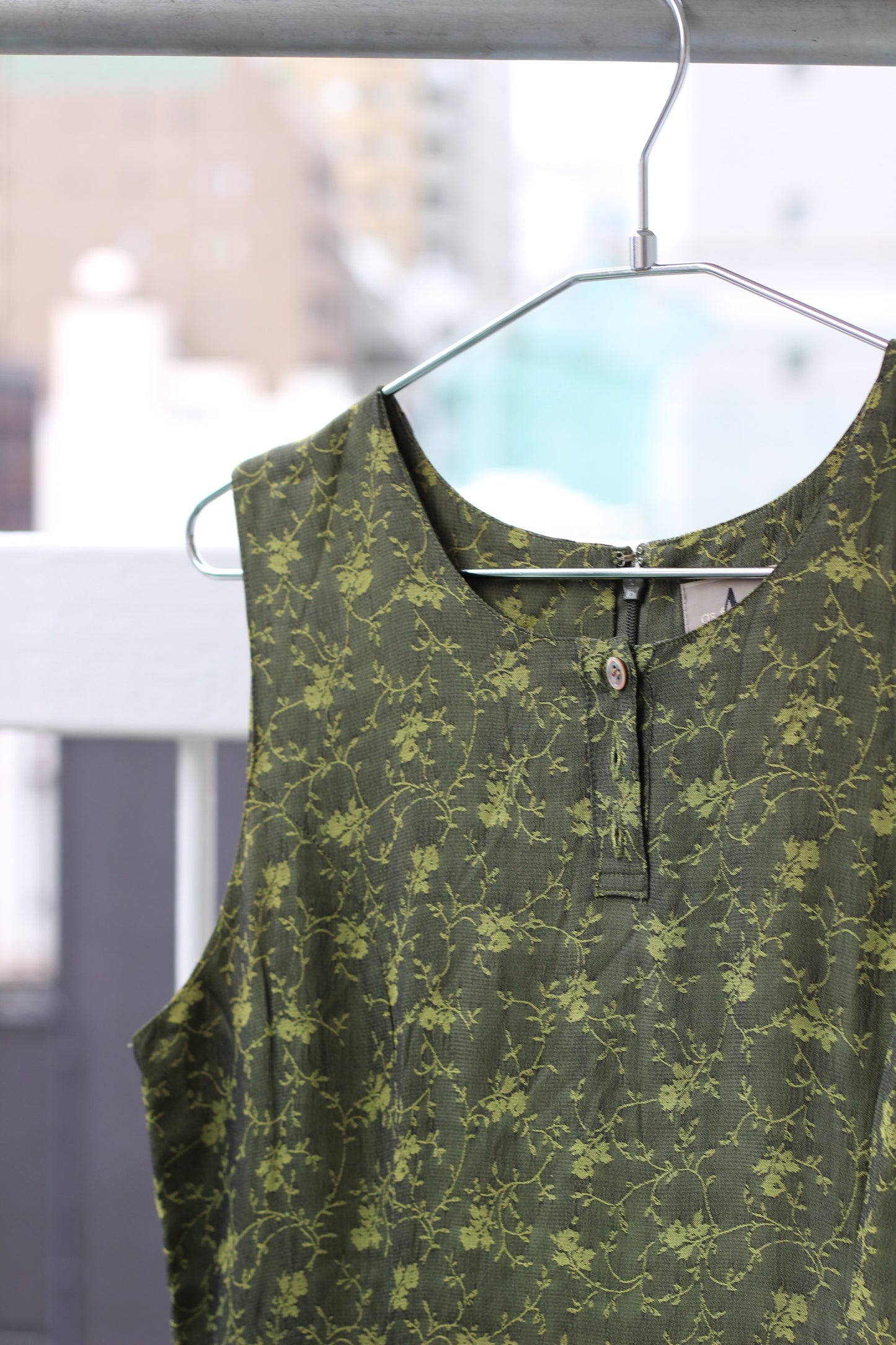 Vintage Green Design No Sleeve One-Piece x6点