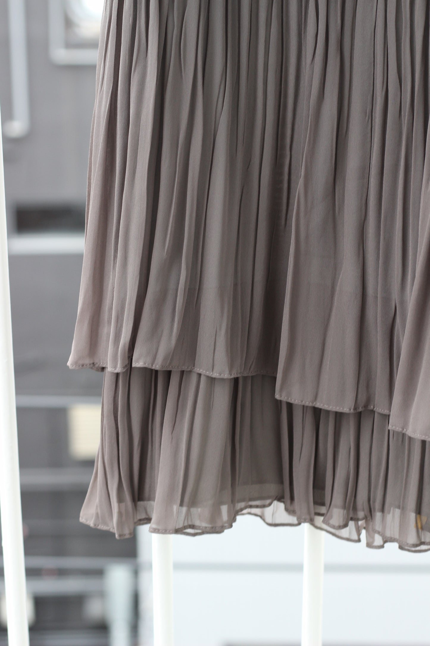Vintage Pleats Grey No Sleeve One-Piece x4点