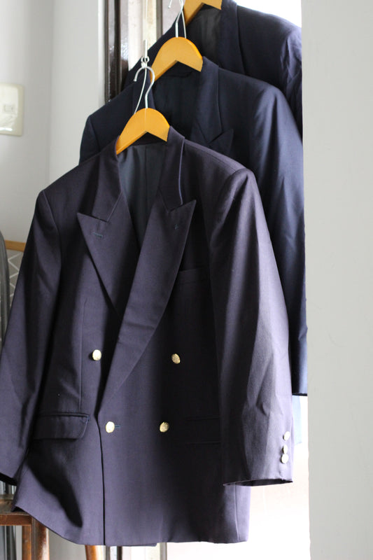 Men's Gold Button American Traditional Style Tailored Jacket x3点