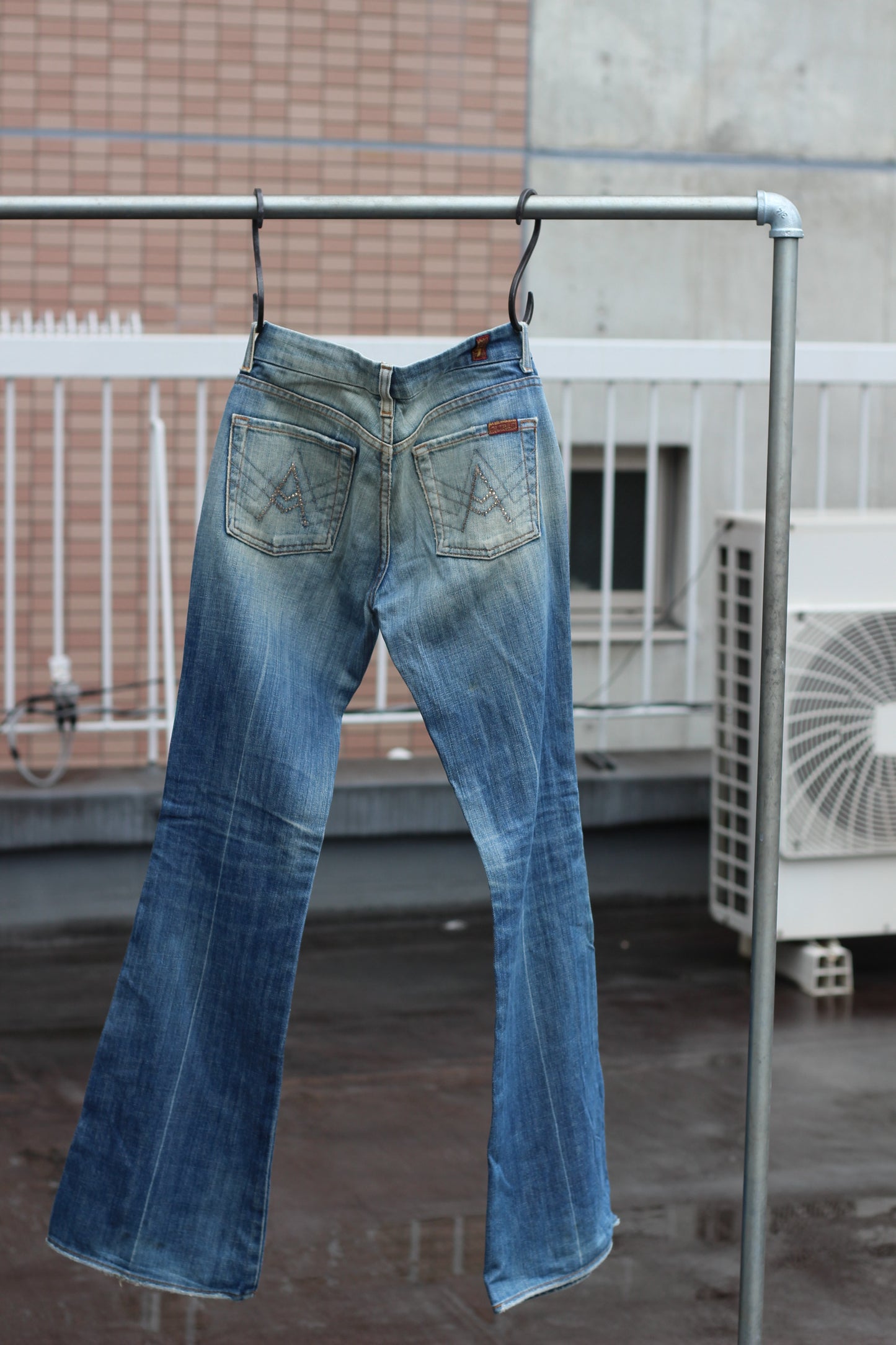 Y2K Style flare Denim Pants x2点