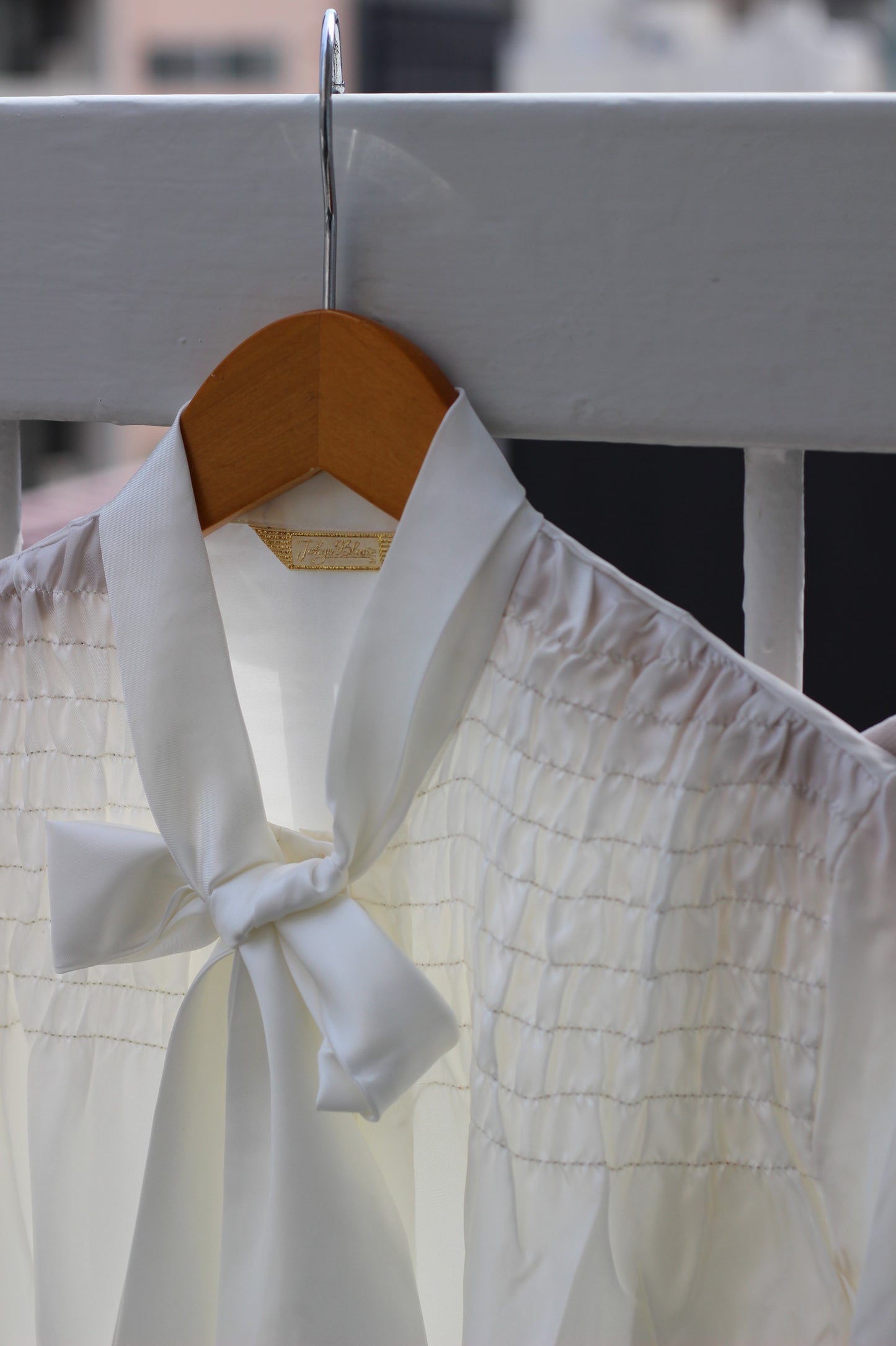 Vintage Ribbon White Long Sleeve Blouse x9点