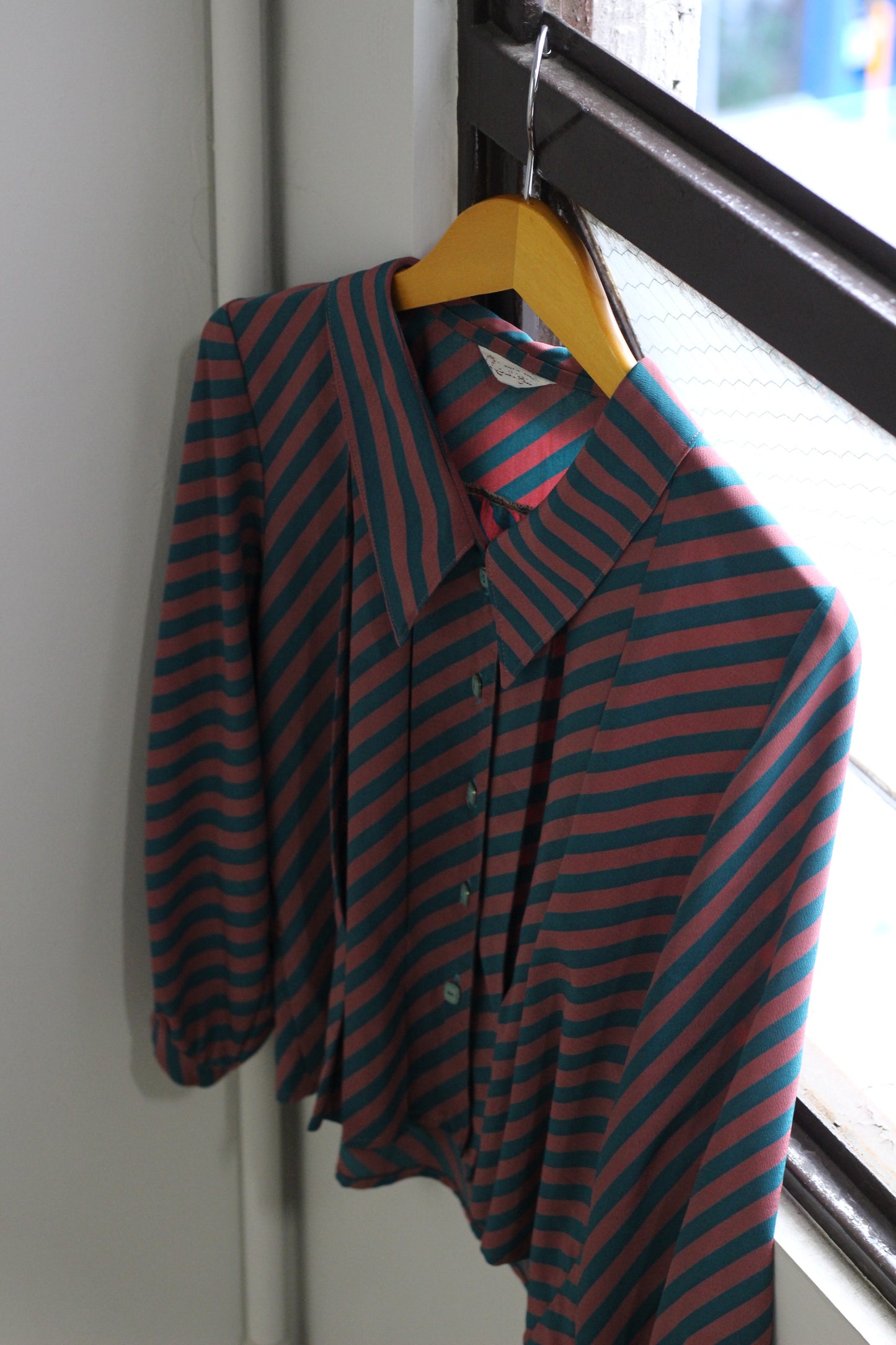 Vintage Retro Design Long Sleeve Blouse x4点