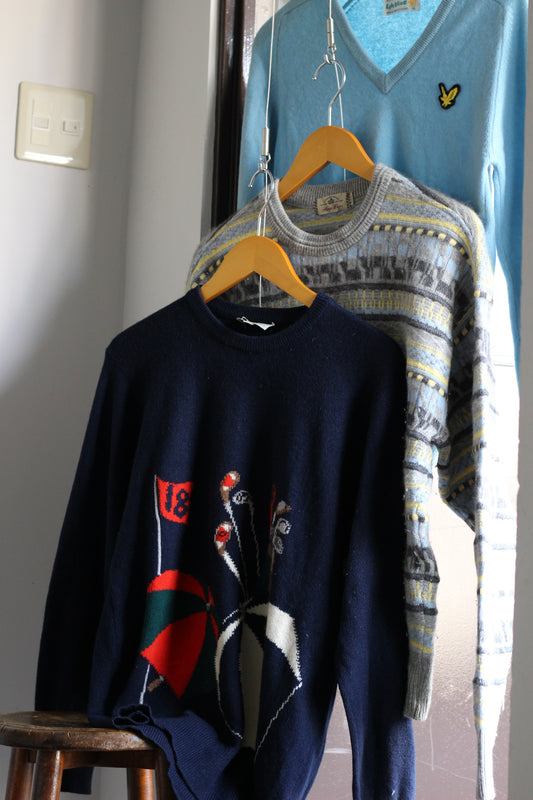 Men's Vintage 100% Cashmere Knit x3点