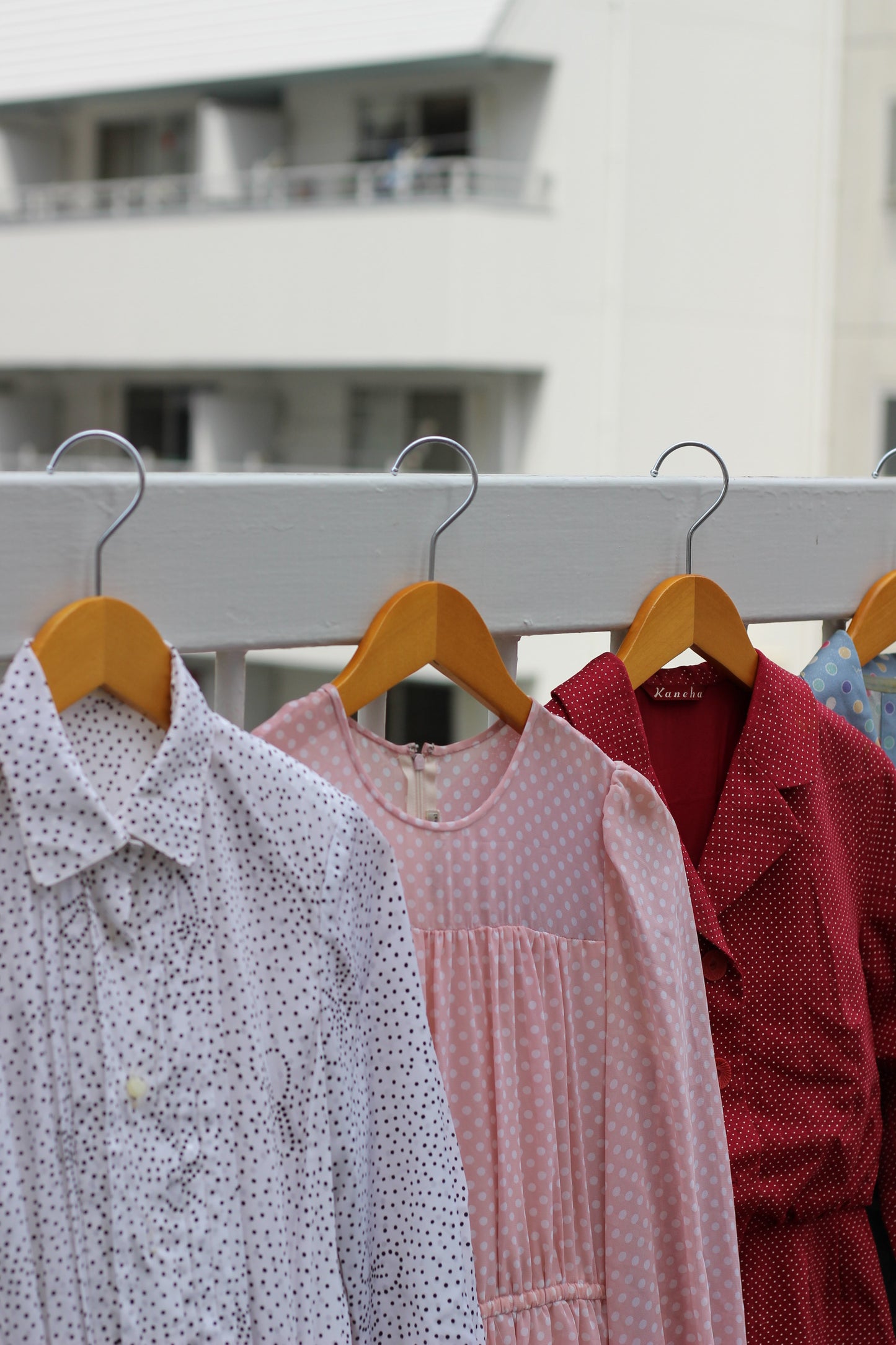 Vintage Dot Long Sleeve One-Piece x10点