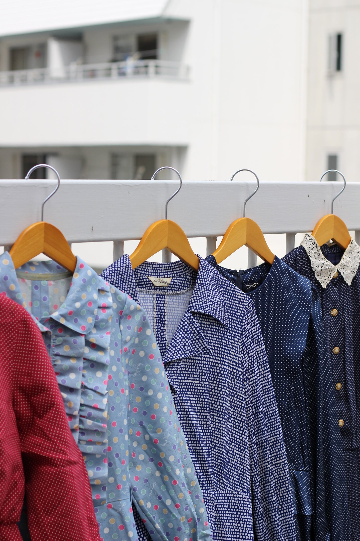 Vintage Dot Long Sleeve One-Piece x10点