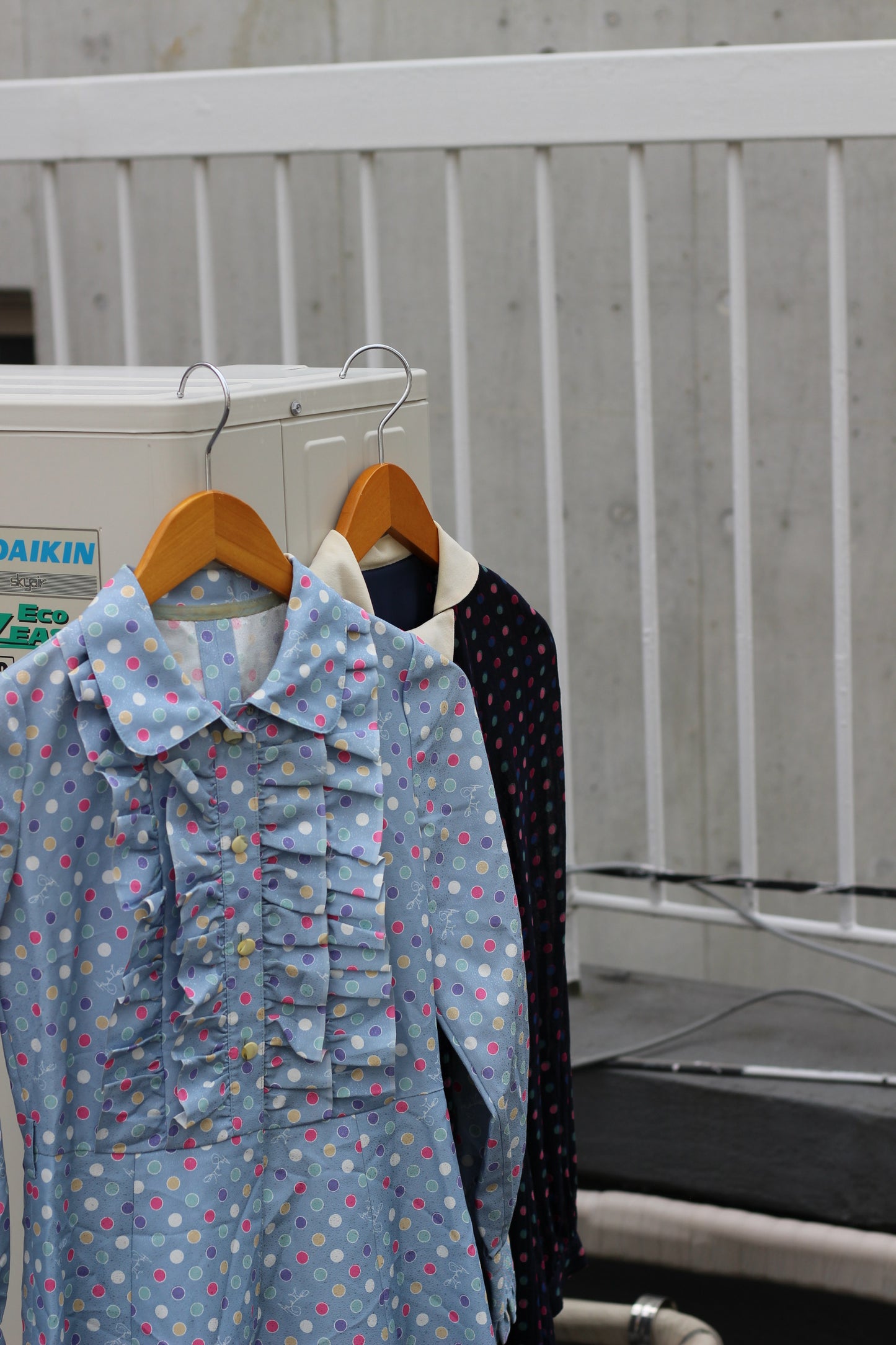 Vintage Dot Long Sleeve One-Piece x10点
