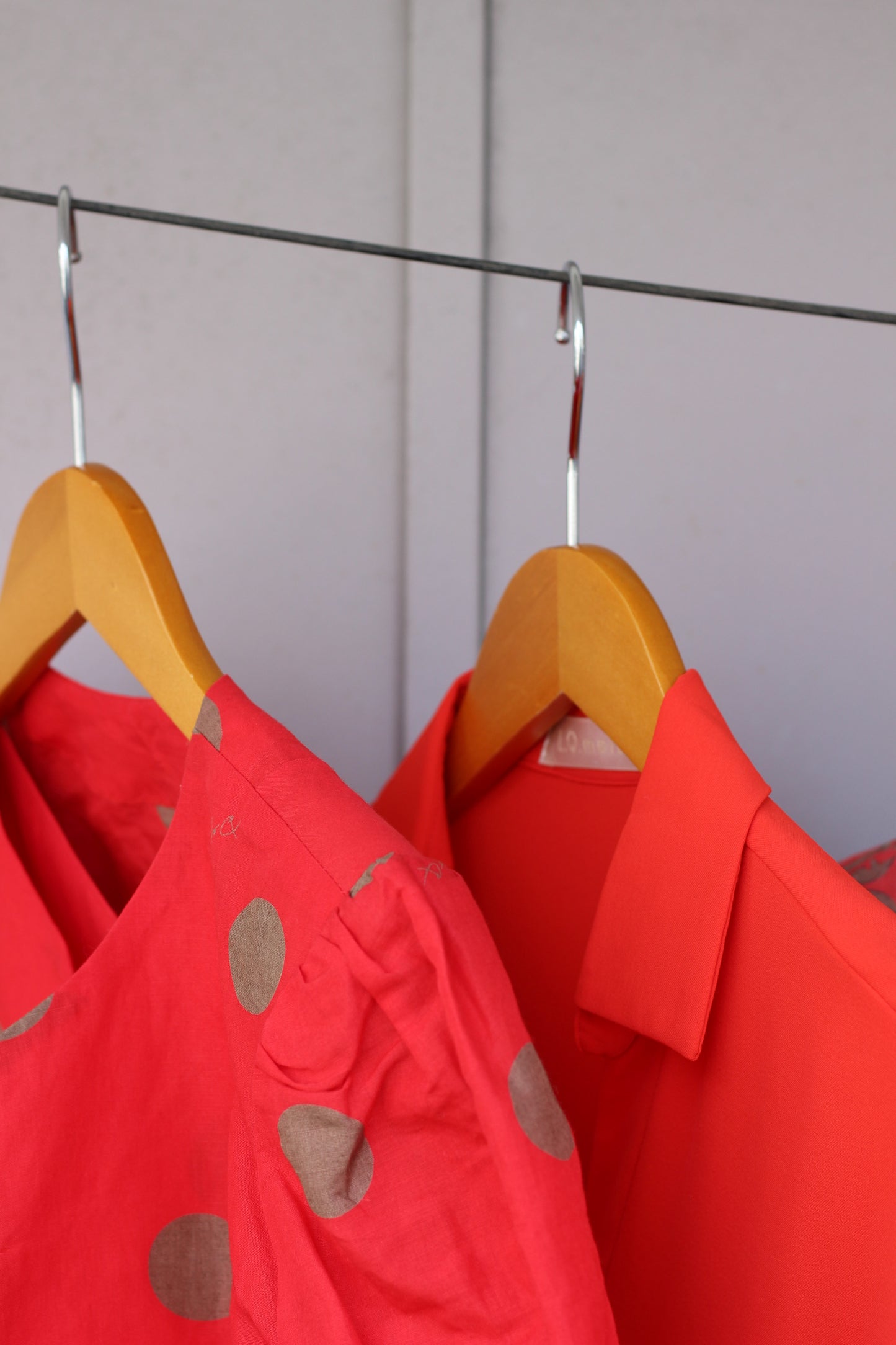 Vintage Red Color Short Sleeve One-Piece x10点