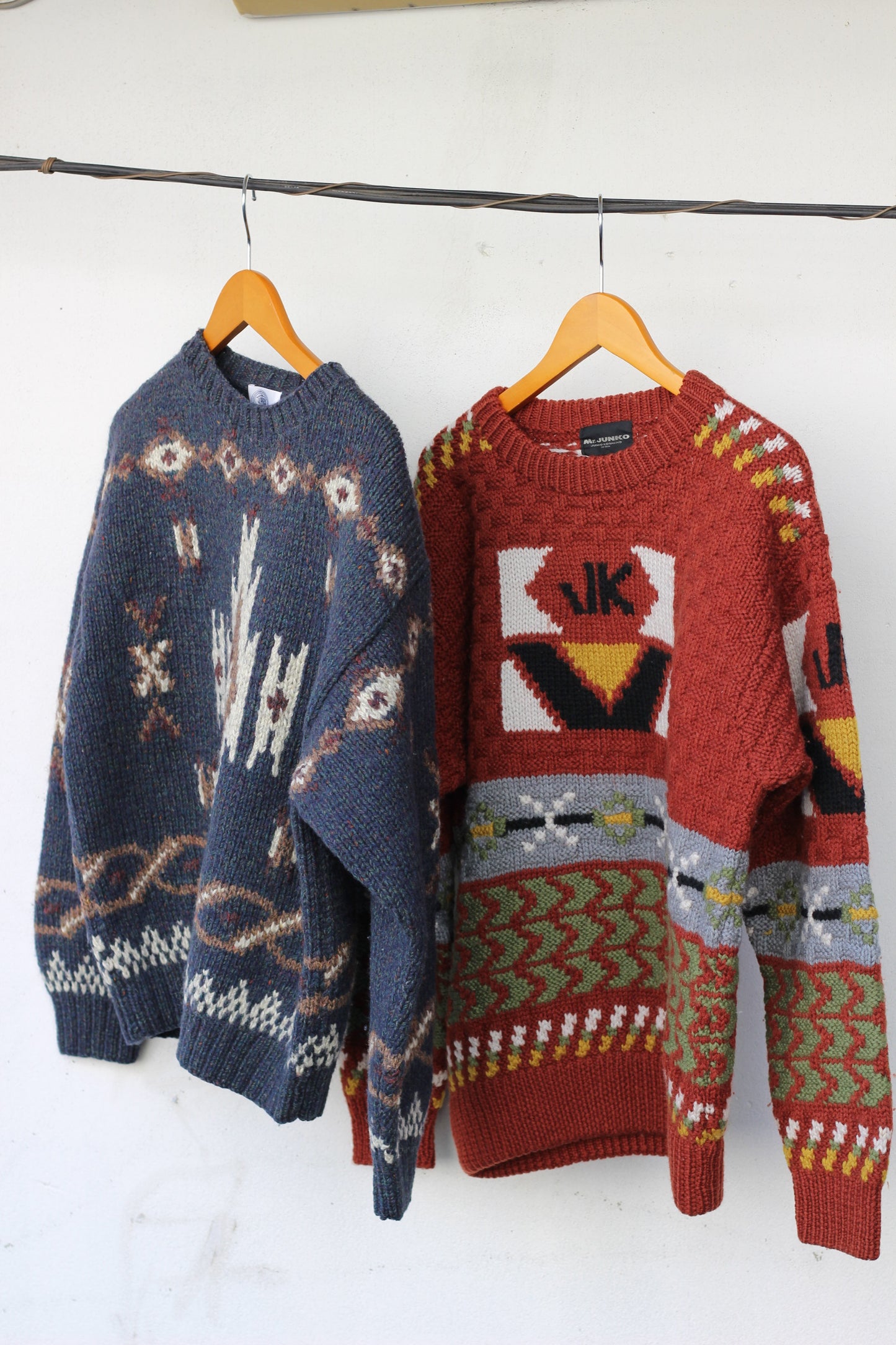 Men's vintage Design cable Knit x2点
